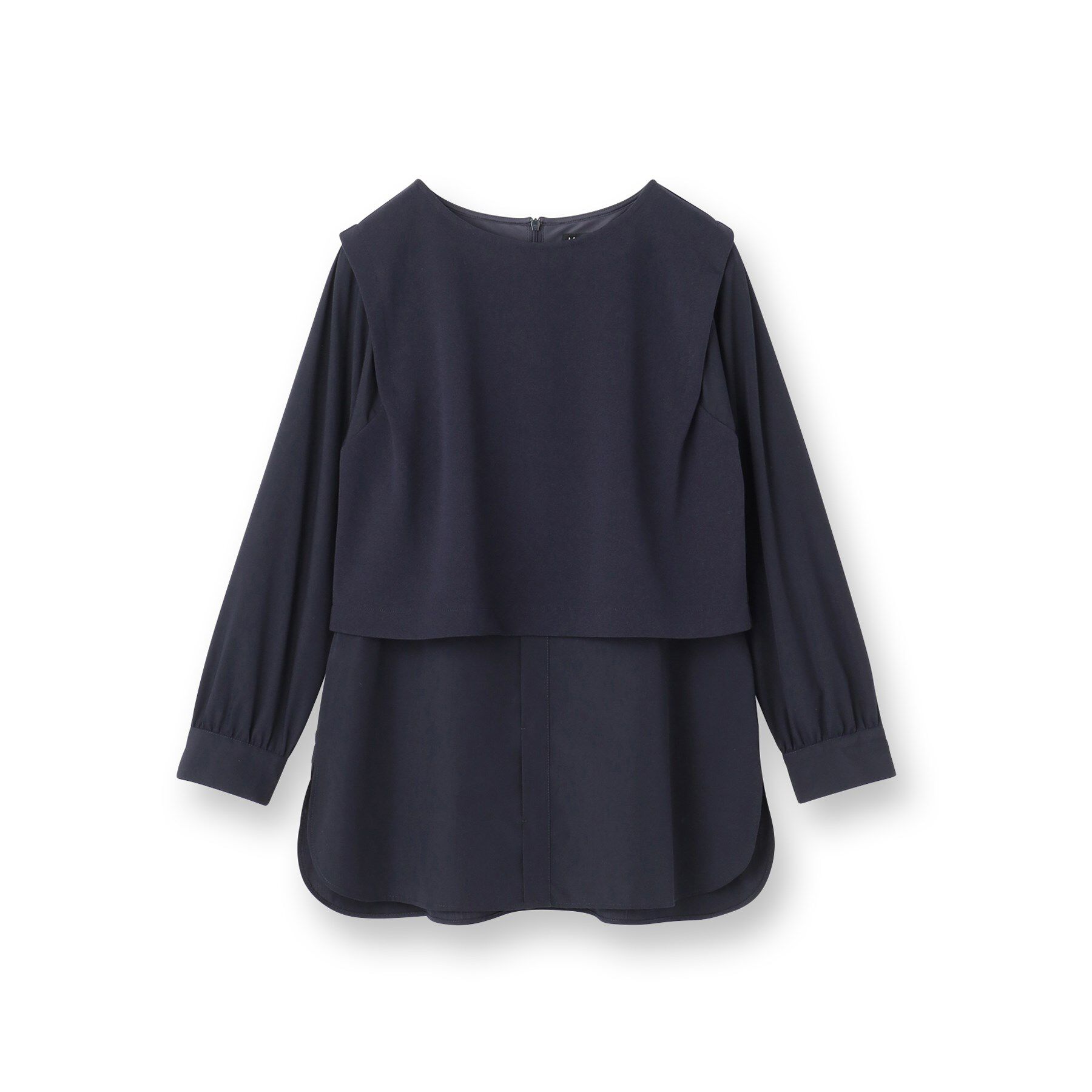 INDIVI「【洗える／UVケア】レイヤード風デザイントップス」|Tシャツ・カットソー|