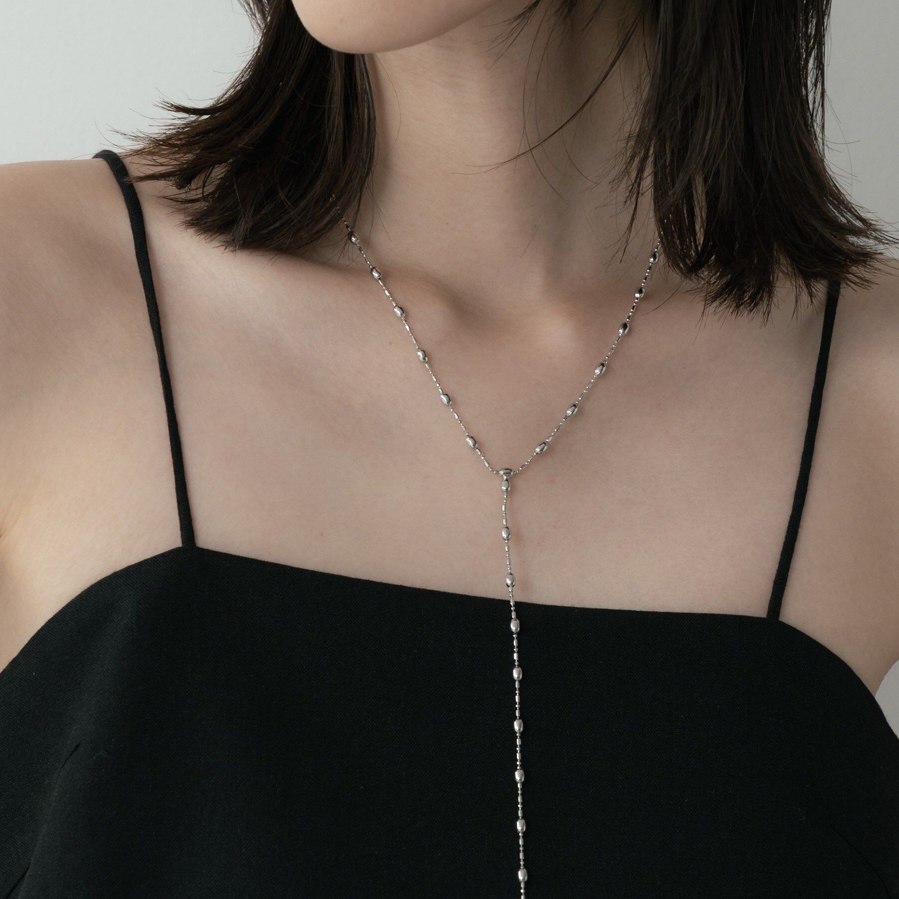 GALLEST「ラインロングネックレス」|ネックレス|シルバー(006)