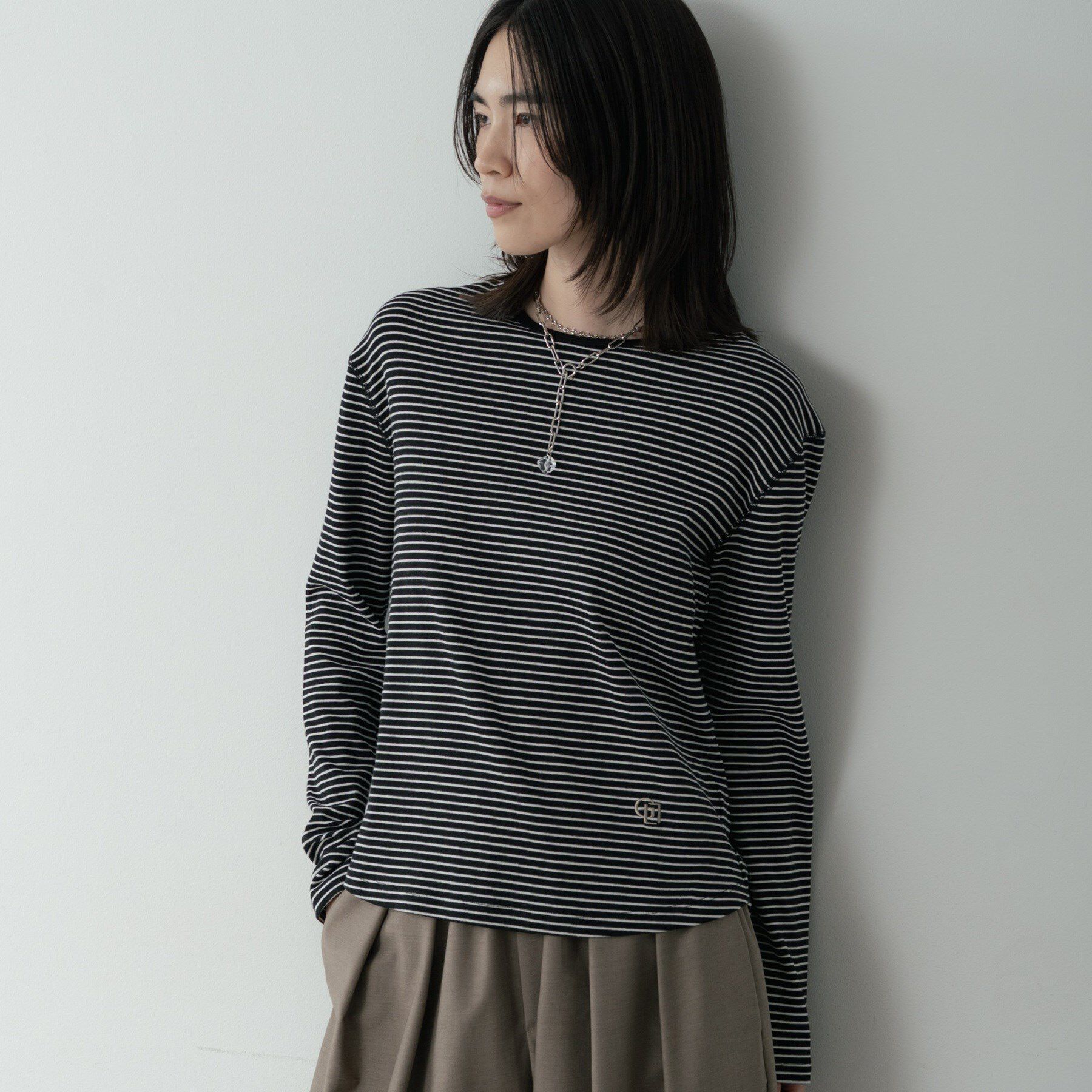 GALLEST「ボーダーカットソー」|Tシャツ・カットソー|ブラック(319)