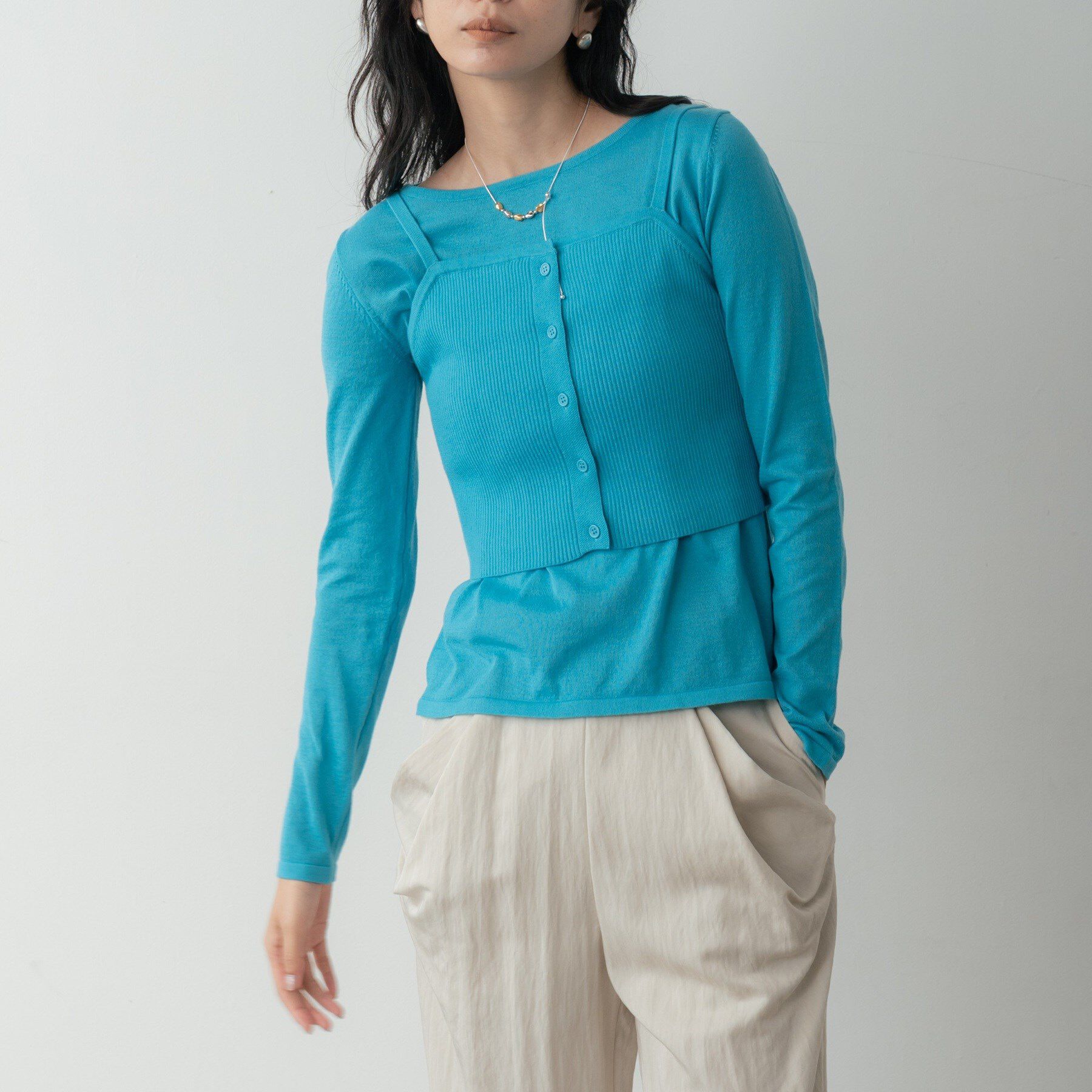 GALLEST「ビスチェレイヤードニット」|ニット・セーター|