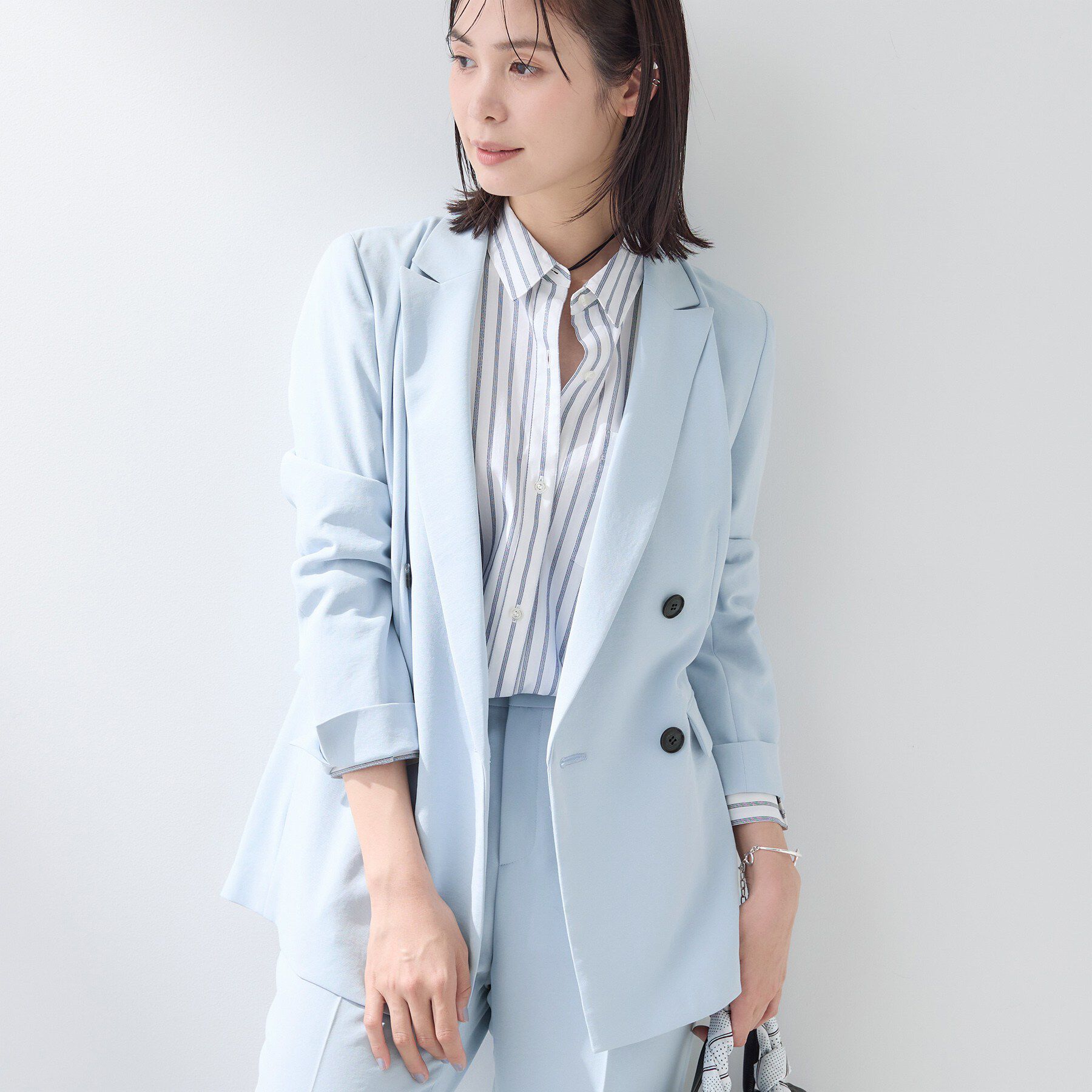 INDIVI「【洗える／多機能／SETUP可】着る日傘ダブルジャケット」|テーラードジャケット|