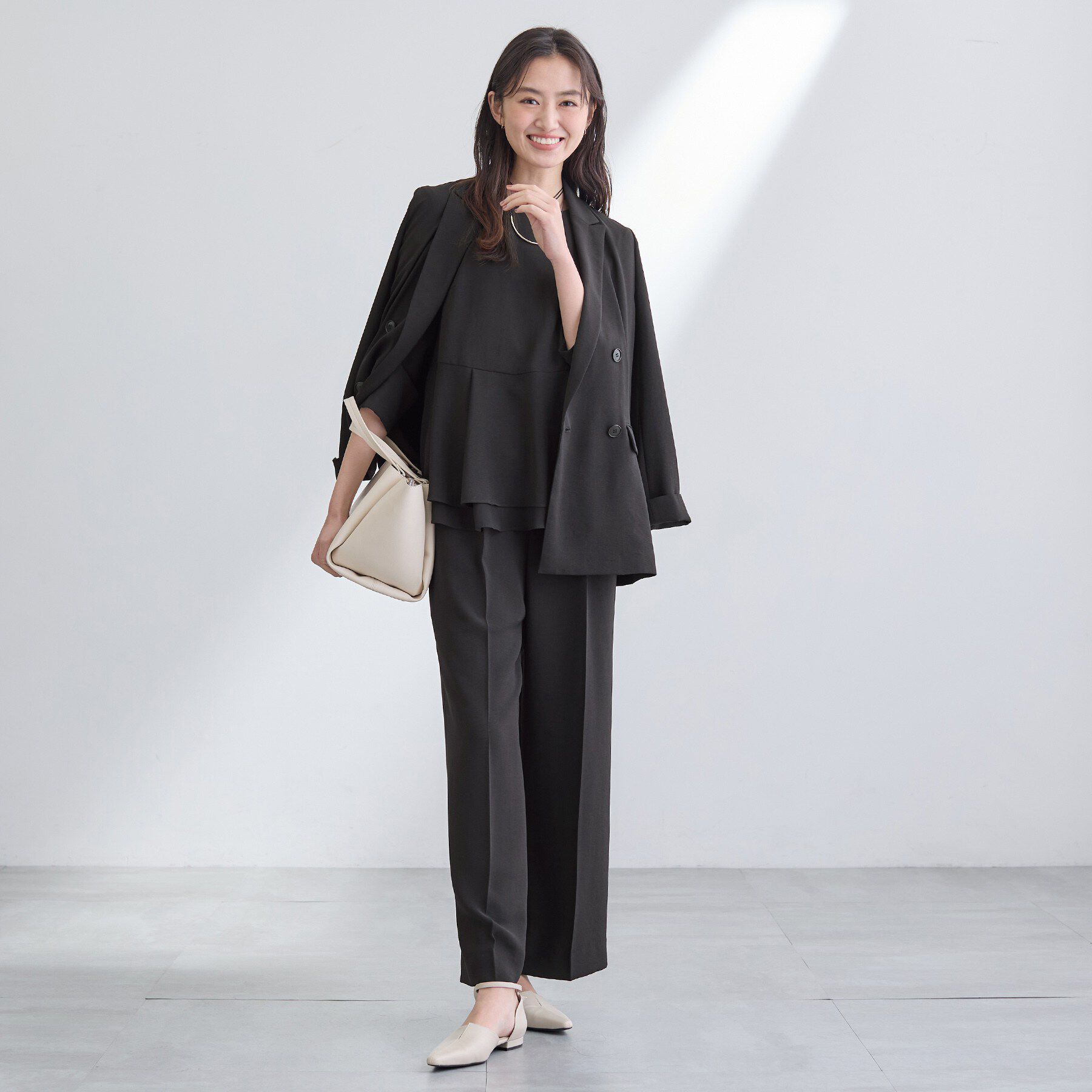 INDIVI「【洗える／UVケア／SETUP可】着る日傘ワイドパンツ」|その他|