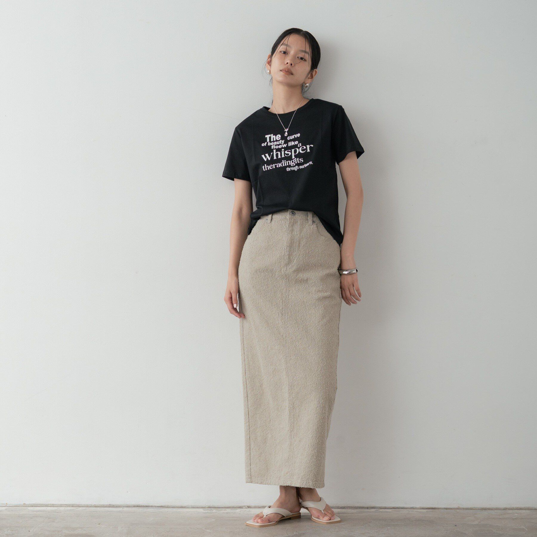 GALLEST「メッセージプリントクルーネックTシャツ」|Tシャツ・カットソー|