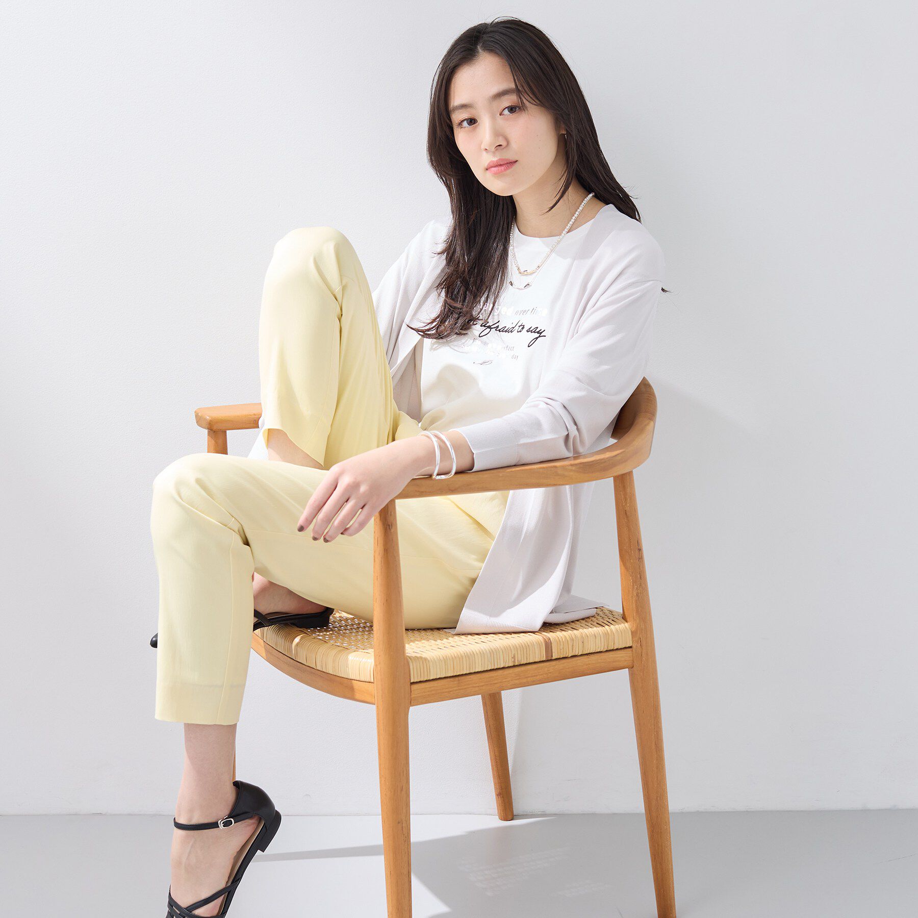 INDIVI「【洗える／上品】きれいめ着流しカーディガンニット」|カーディガン|