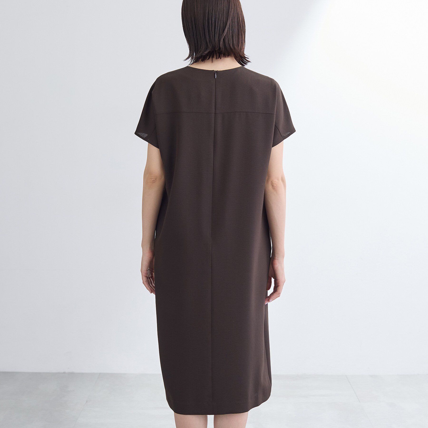 INDIVI「【洗える／UVケア／麻調】スキッパーワンピース」|ワンピース|