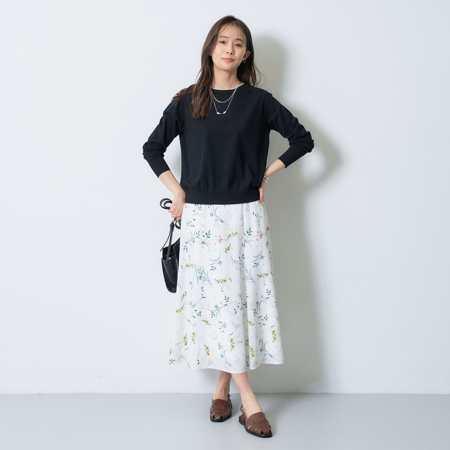 INDIVI「【洗える／アンサンブル可能】ドルマンスリーブニット」|ニット・セーター|