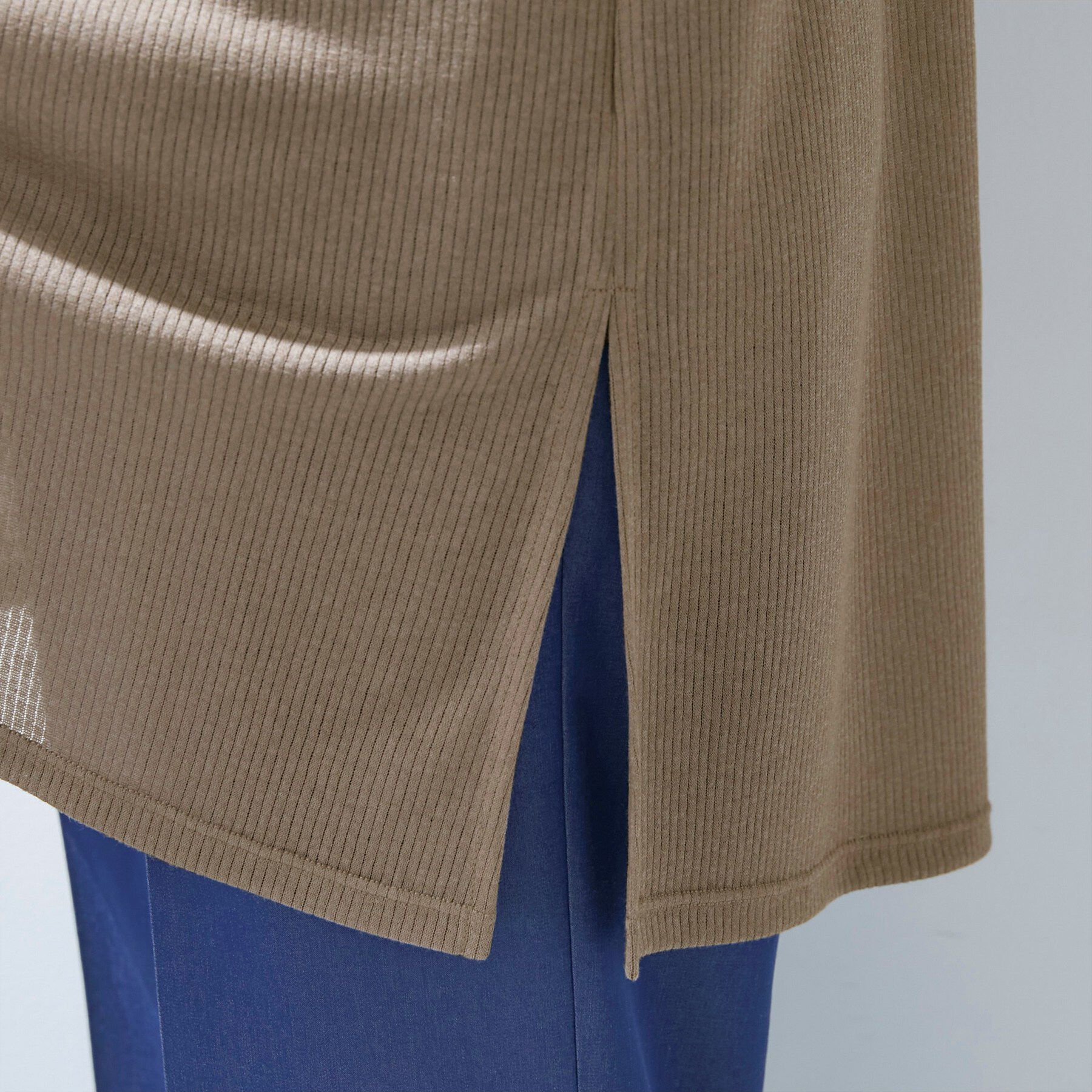 INDIVI「【洗える／アンサンブル可能】シアースストライプカーディガン」|カーディガン|