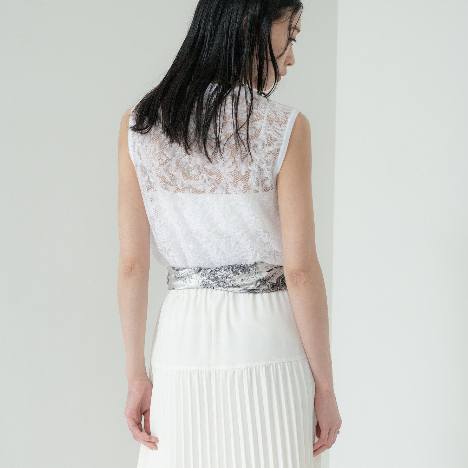 GALLEST「スリーブレスレースニット」|ニット・セーター|