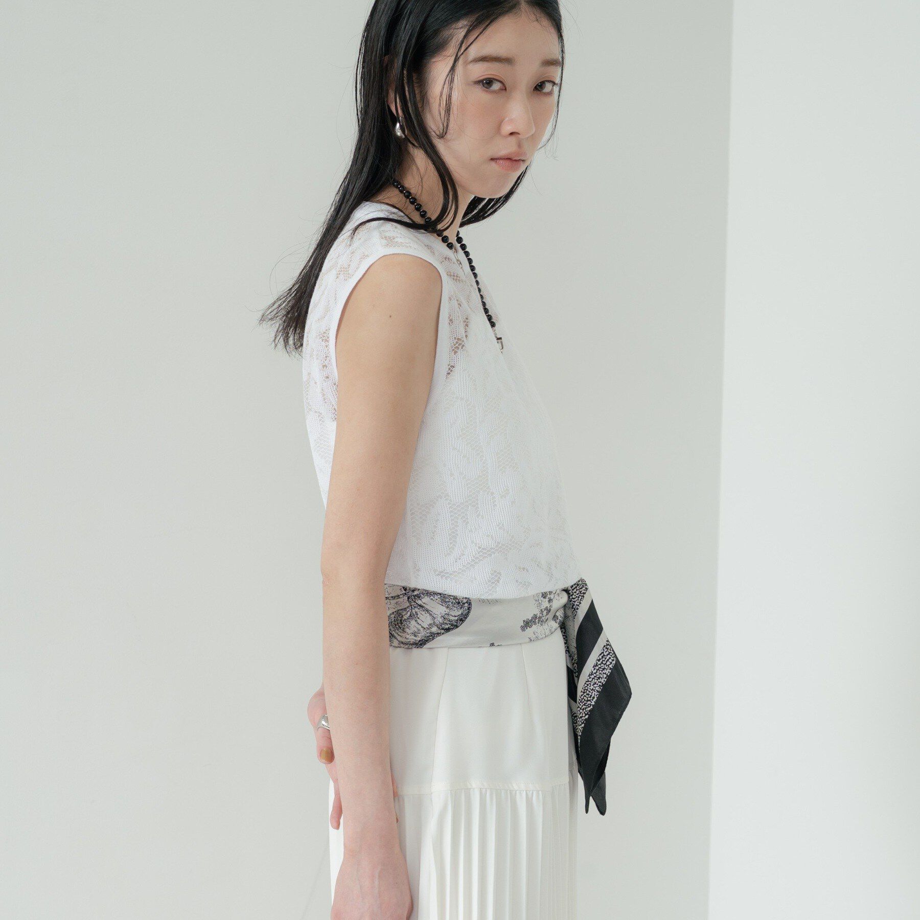 GALLEST「スリーブレスレースニット」|ニット・セーター|