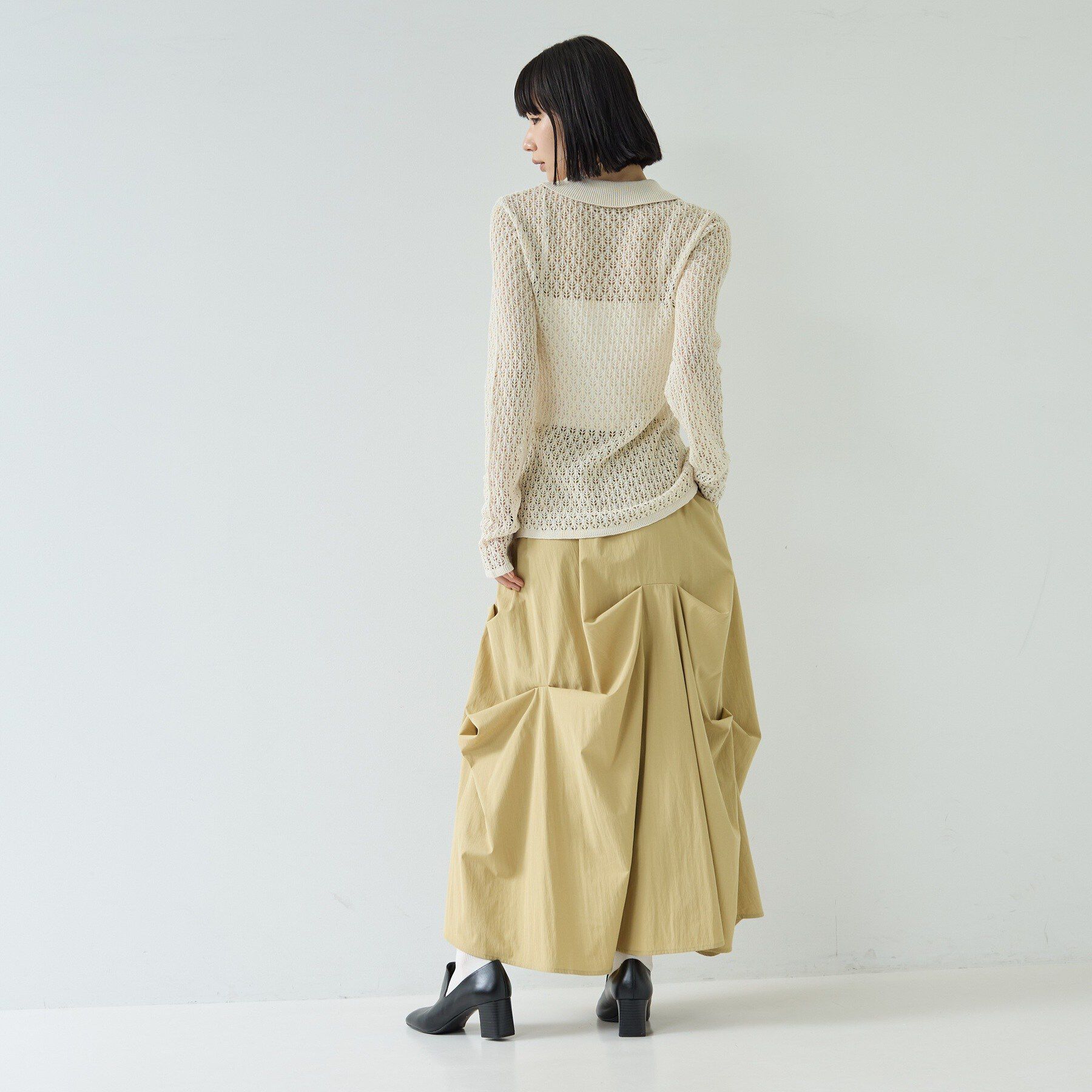 GALLEST「リネンライククロシェポロニット」|ニット・セーター|