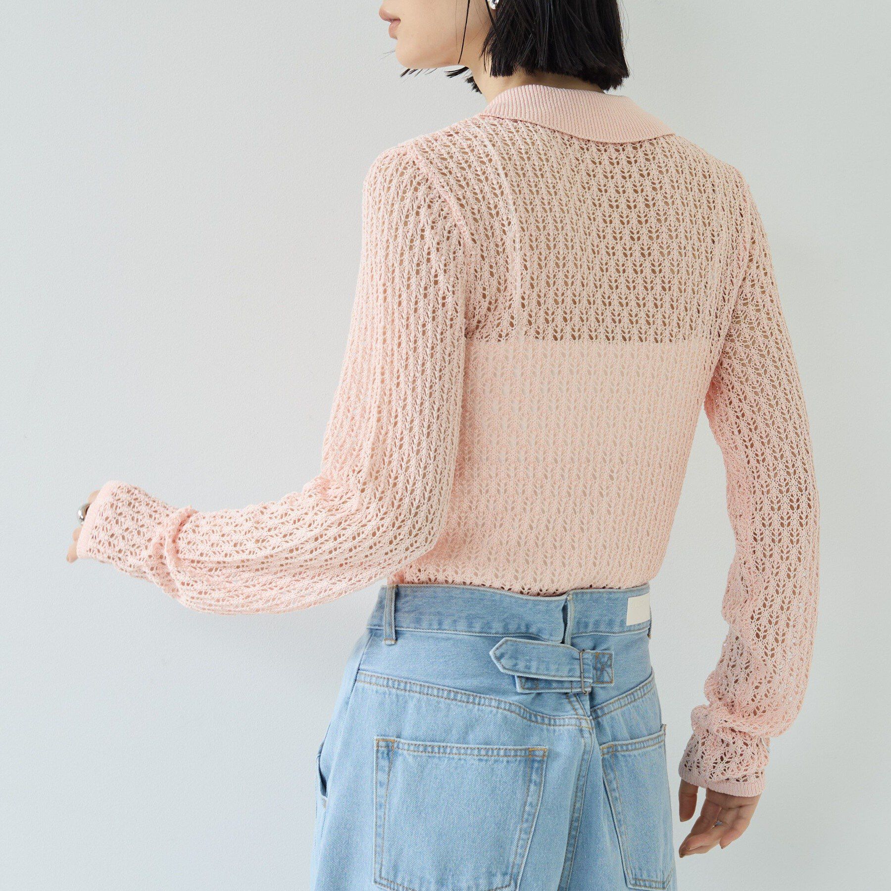 GALLEST「リネンライククロシェポロニット」|ニット・セーター|