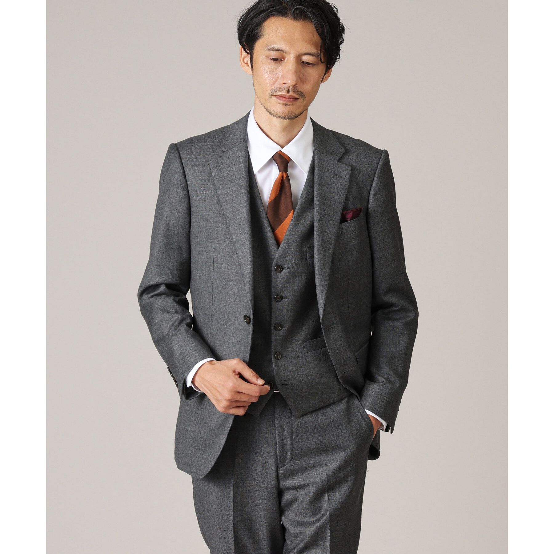 TAKEO KIKUCHI「シャイニーシャークピンヘッド スーツ/3ピース対応可」|スーツ|