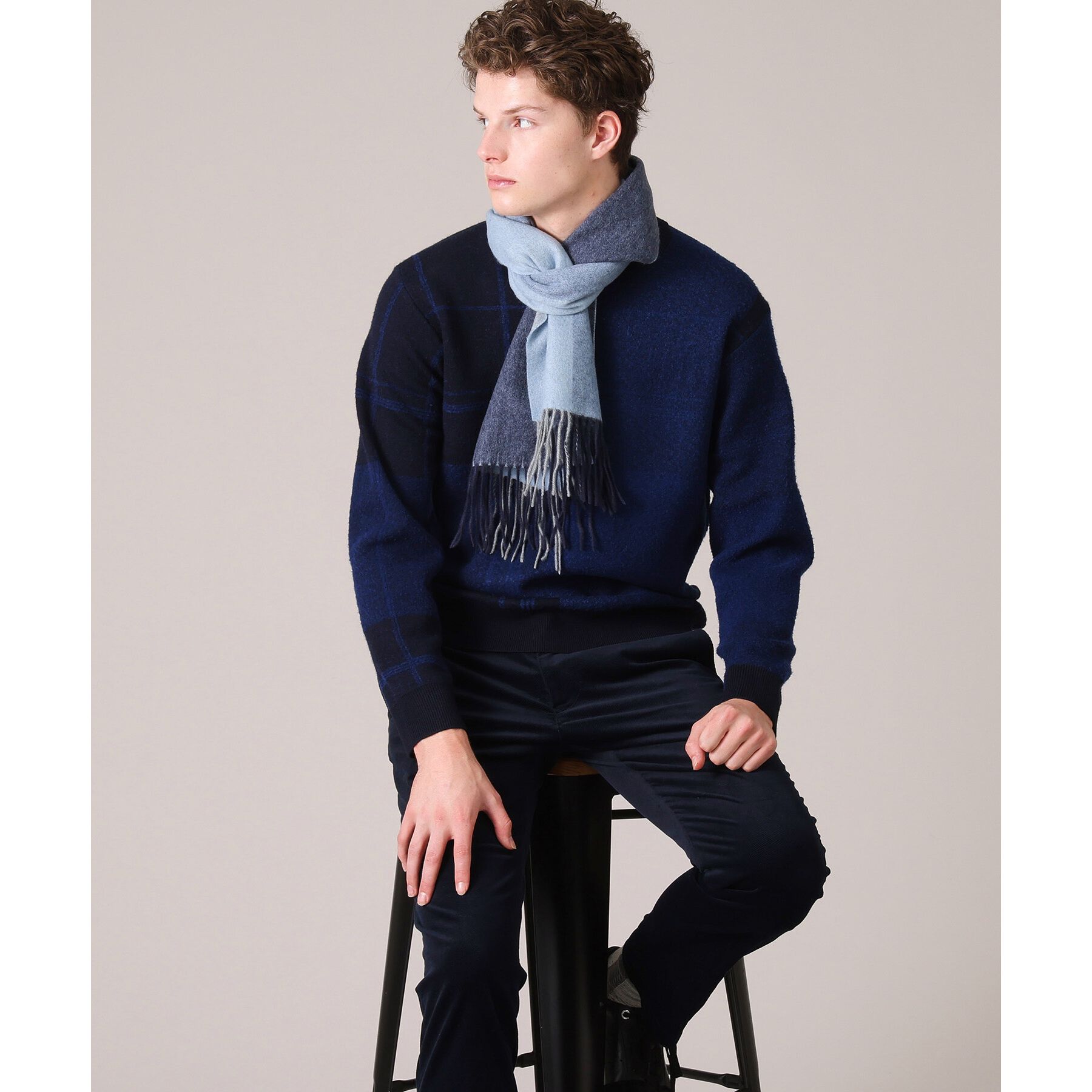 TAKEO KIKUCHI「【カシミヤ100%】パネル カシミヤマフラー」|ストール|