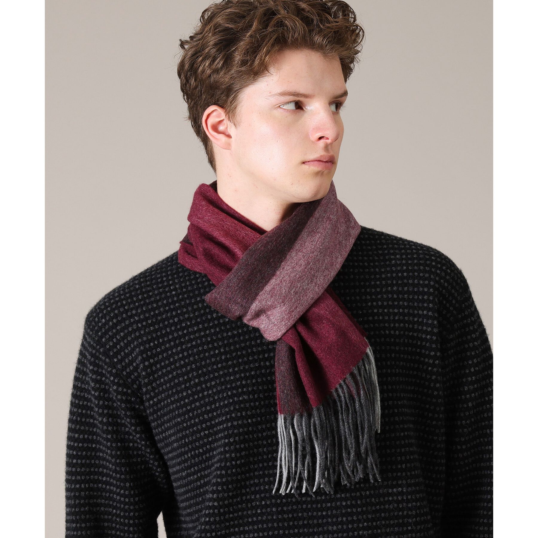 TAKEO KIKUCHI「【カシミヤ100%】パネル カシミヤマフラー」|ストール|