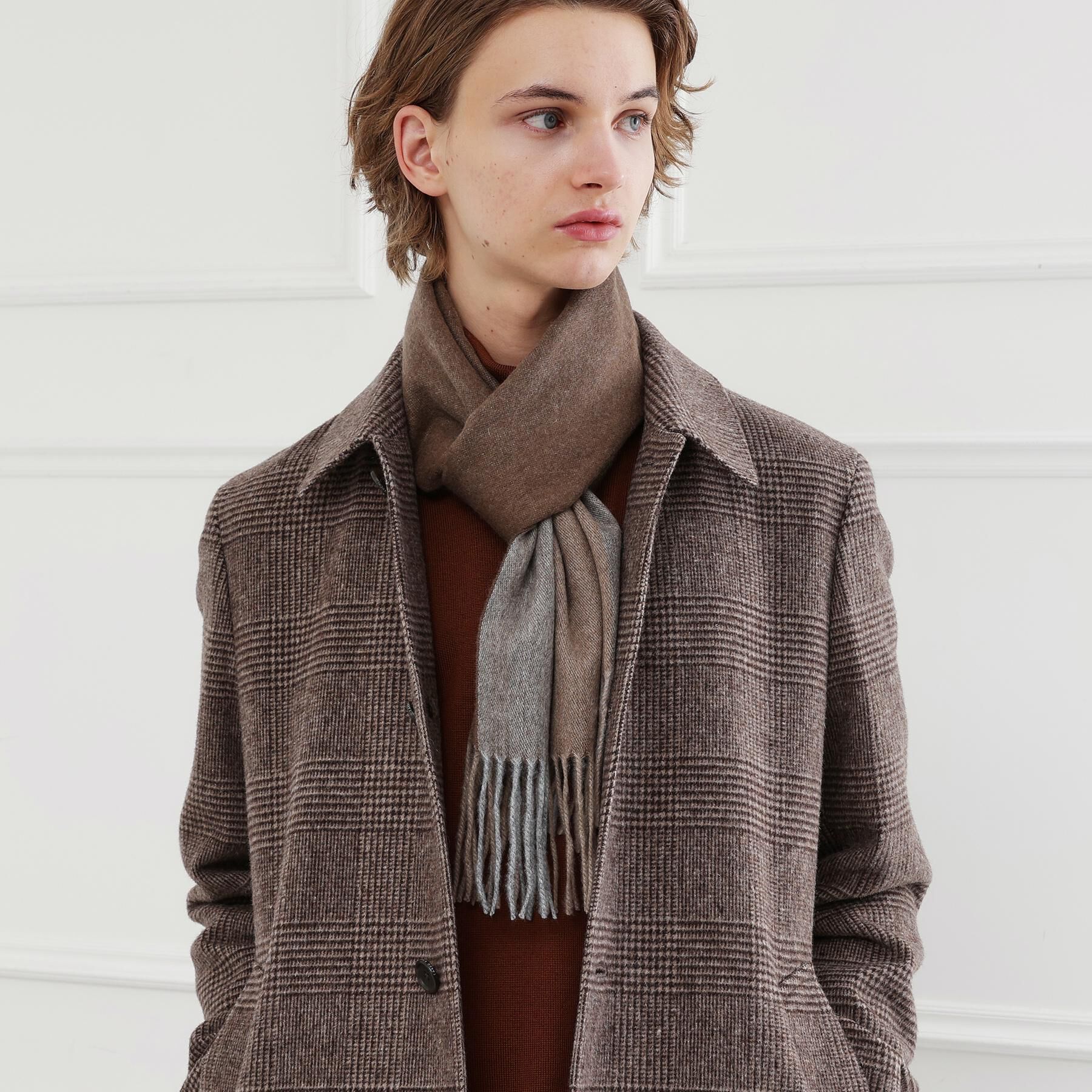 TAKEO KIKUCHI「【カシミヤ100%】パネル カシミヤマフラー」|ストール|