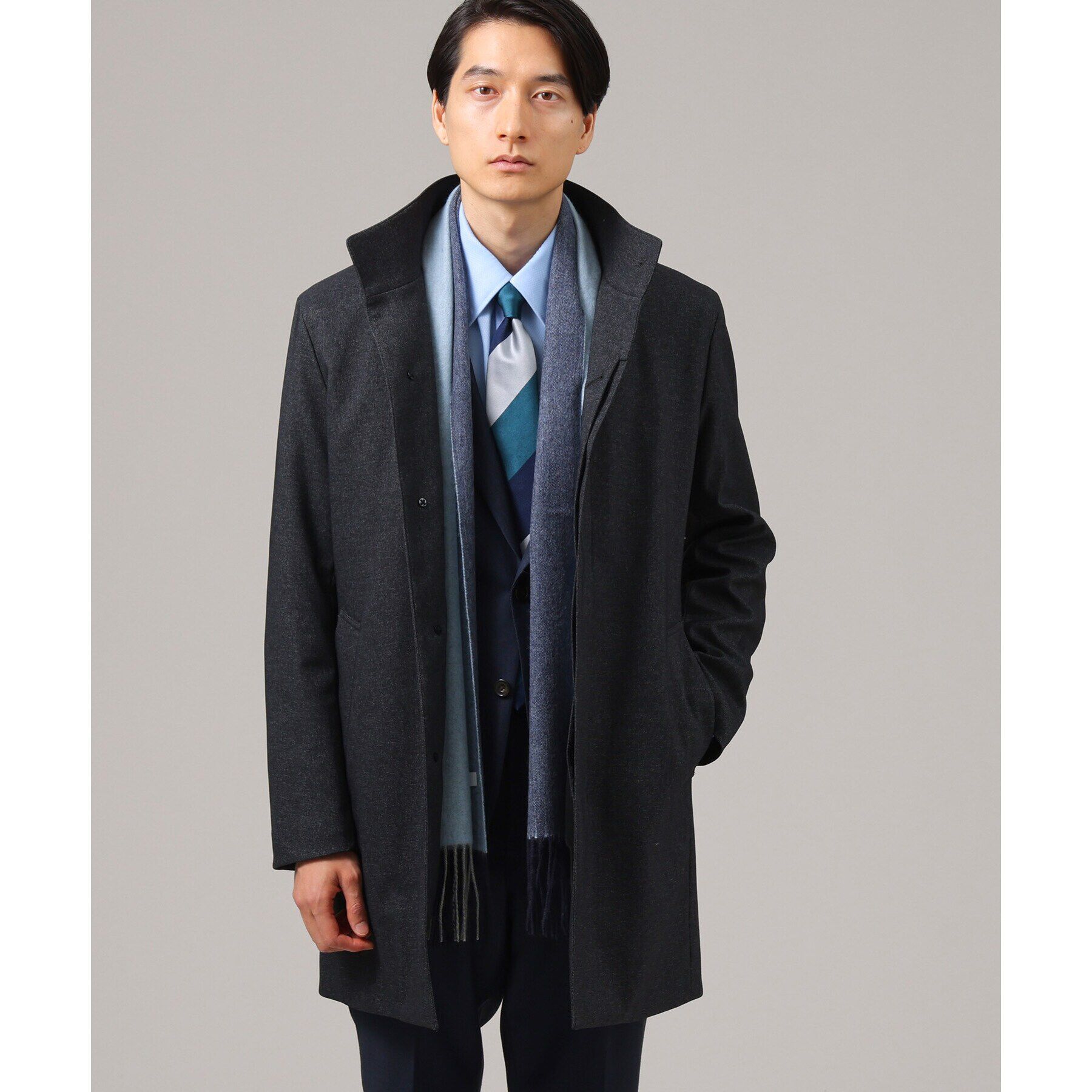 TAKEO KIKUCHI「【カシミヤ100%】パネル カシミヤマフラー」|ストール|
