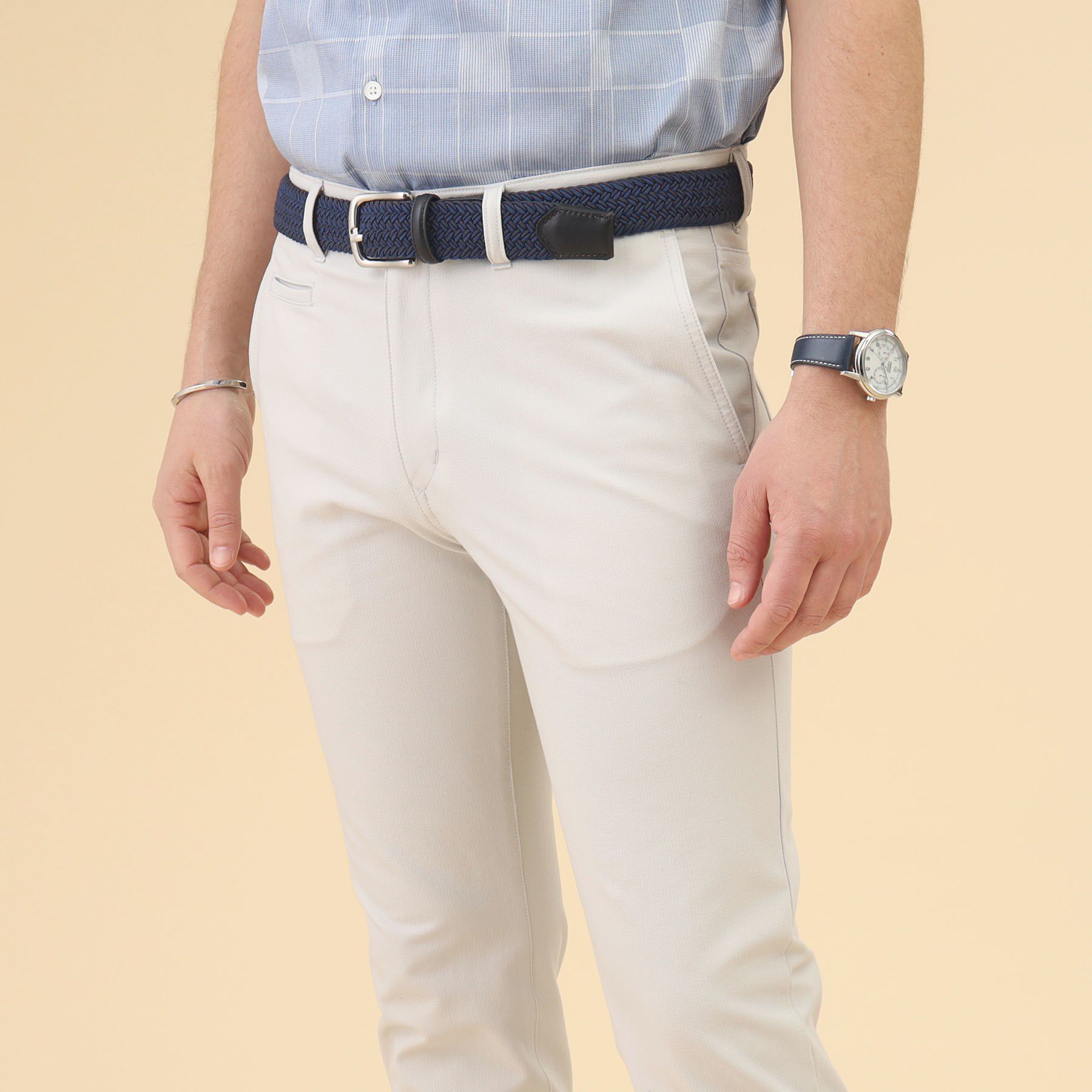 TAKEO KIKUCHI「【GIFT】ヘリンボンシャドーゴムメッシュベルト」|ベルト|