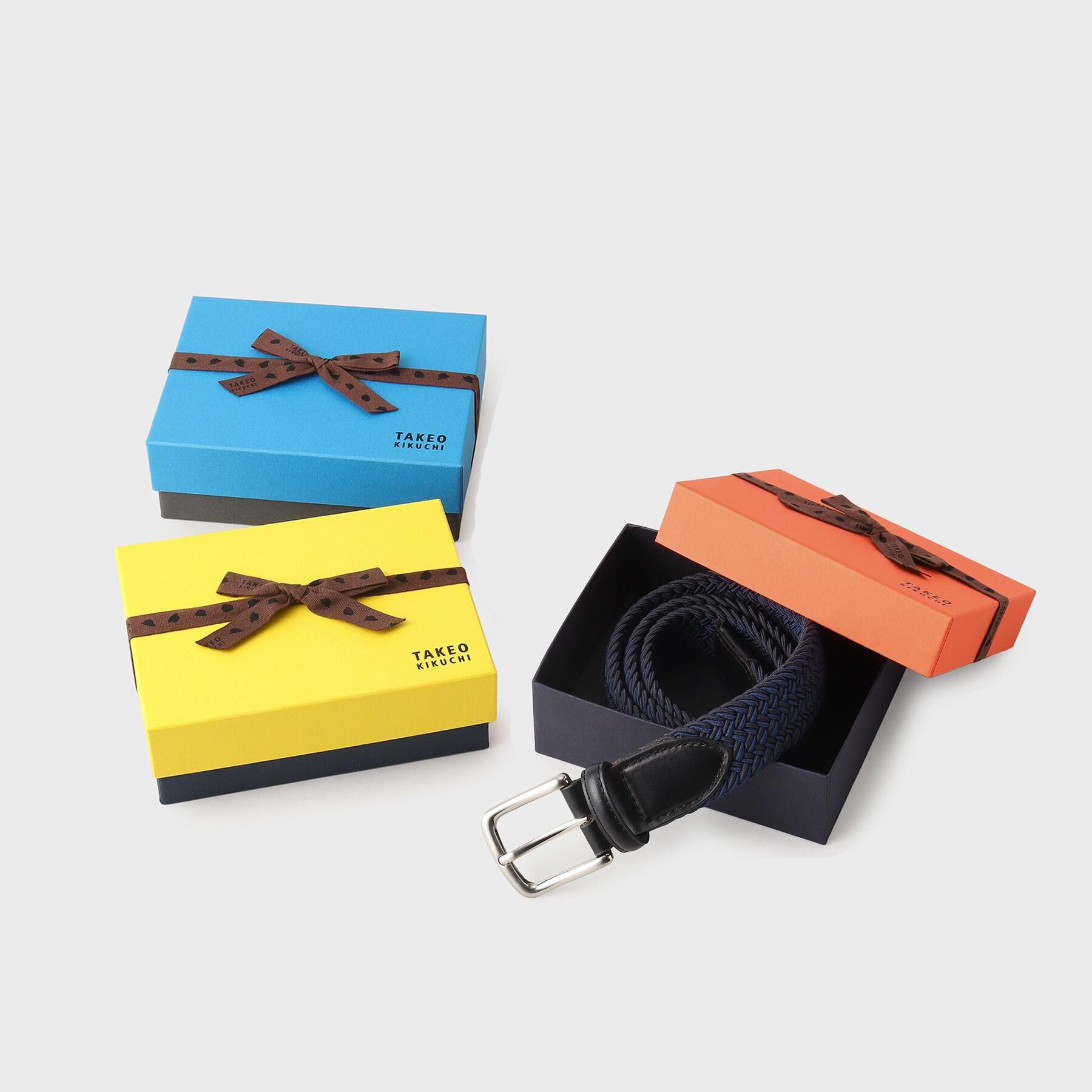 TAKEO KIKUCHI「【GIFT】ヘリンボンシャドーゴムメッシュベルト」|ベルト|