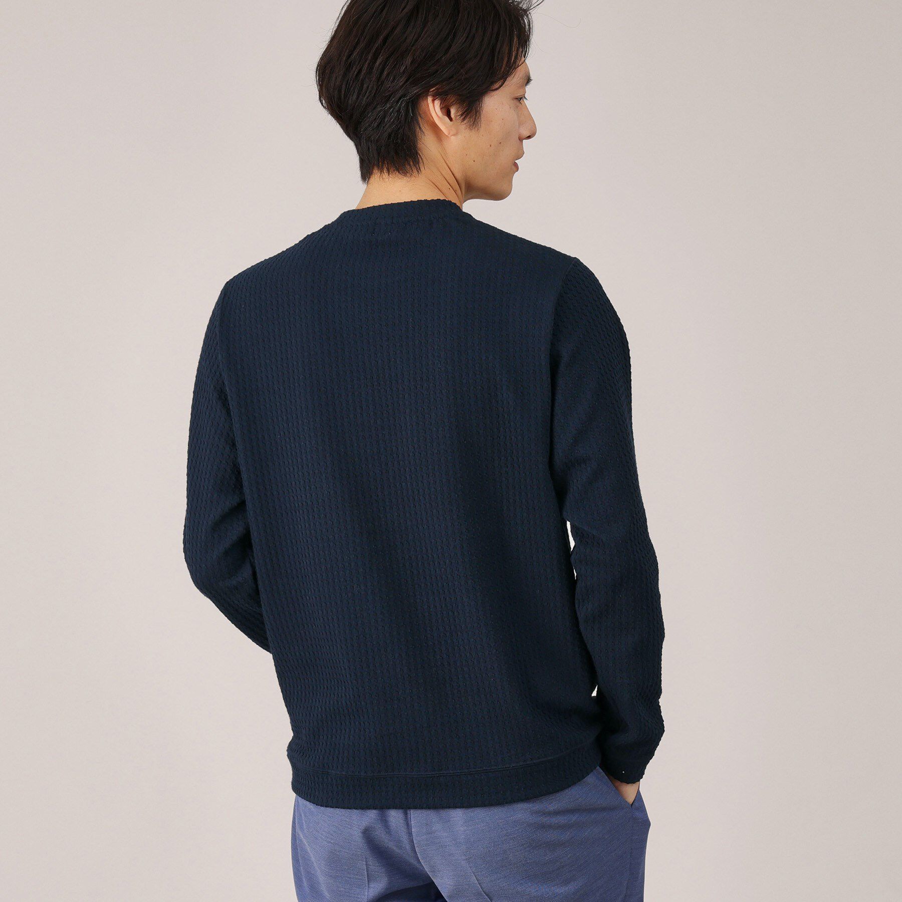 TAKEO KIKUCHI「【Made in JAPAN】千鳥柄 ストレッチ プルオーバー」|Tシャツ・カットソー|