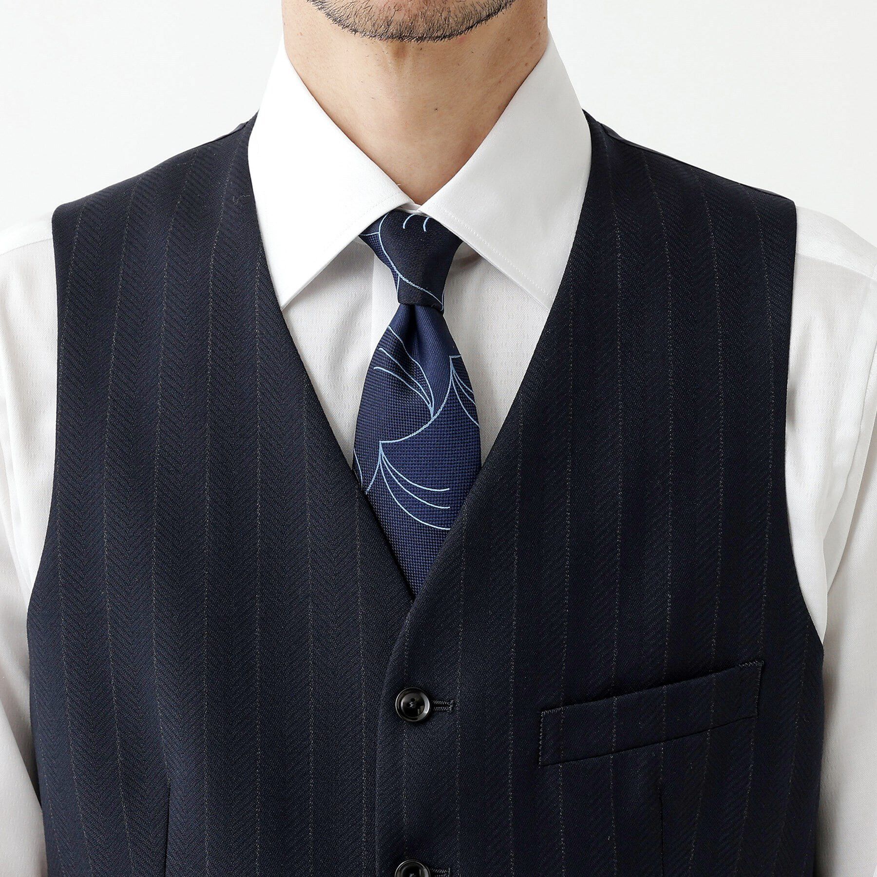 TAKEO KIKUCHI「【THE FLAGSHIP】矢絣 ストライプ べスト」|スーツ|