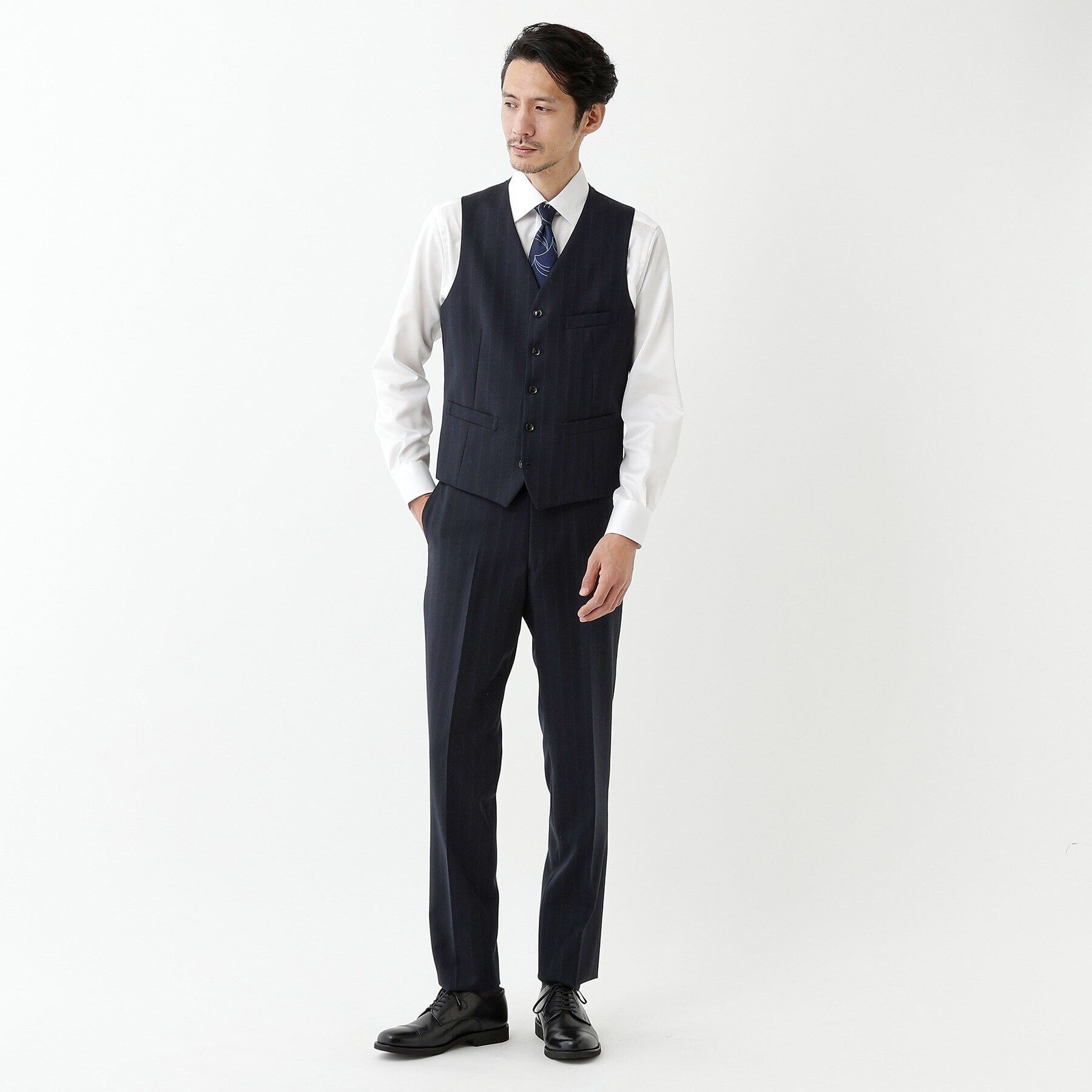 TAKEO KIKUCHI「【THE FLAGSHIP】矢絣 ストライプ べスト」|スーツ|