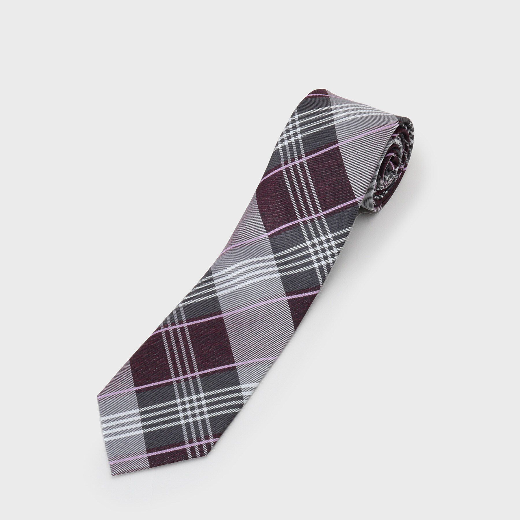 TAKEO KIKUCHI「ブリティッシュチェック　シルクネクタイ」|ネクタイ・蝶ネクタイ|ボルドー(264)
