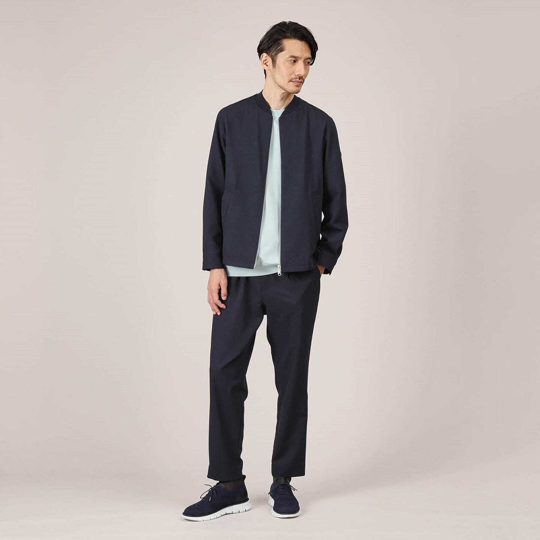 TAKEO KIKUCHI「【多機能/軽羽織】リネンライクカルゼ リブブルゾン」|ブルゾン・スタジャン|