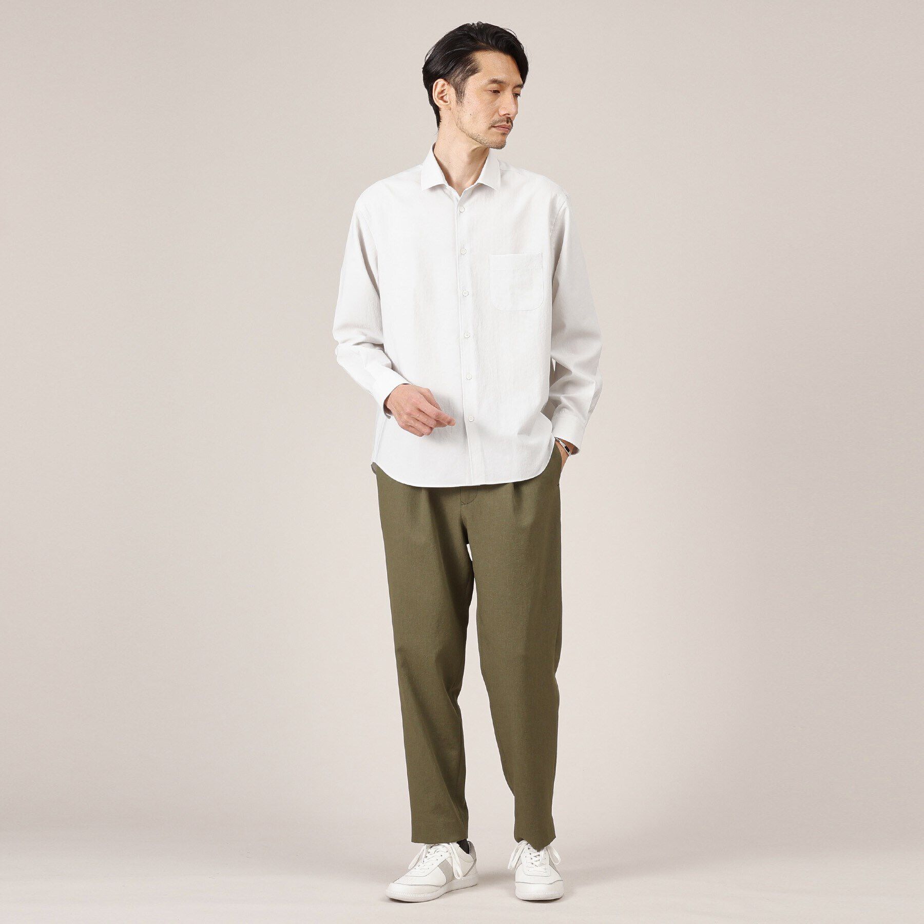 TAKEO KIKUCHI「【Made in JAPAN】麻調ショートカラーシャツ」|シャツ・ブラウス|