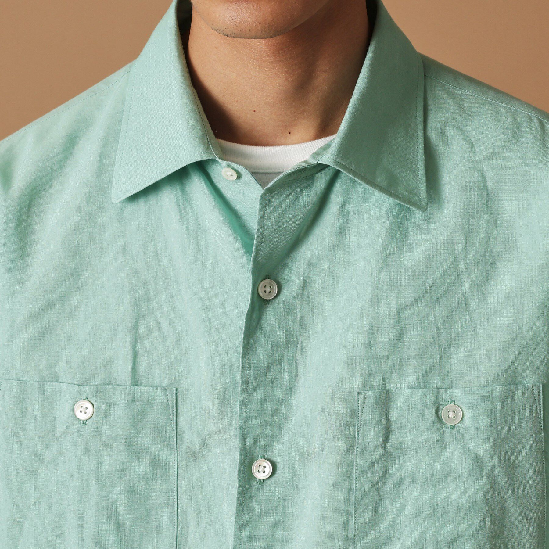 40CARATS&525「綿ラミー シアーシャツ」|シャツ・ブラウス|