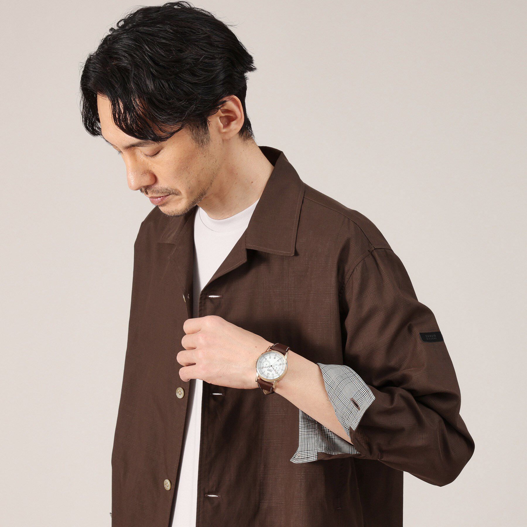 TAKEO KIKUCHI「【羽織】ダブルフェイス シャツ 羽織り」|シャツ・ブラウス|