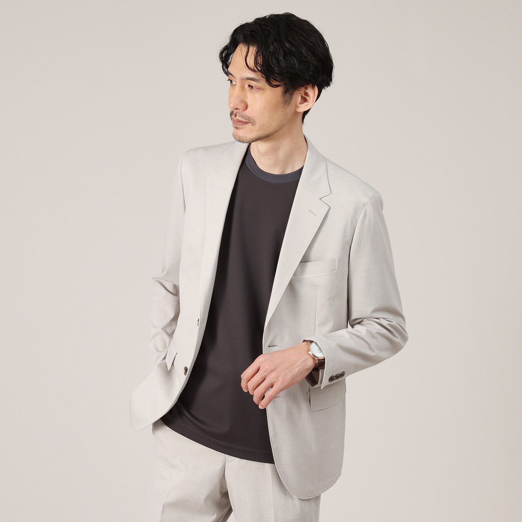 TAKEO KIKUCHI「【360&deg;ストレッチ／セットアップ対応】None Of Stress シャドーピンストライプ ジャケ」|テーラードジャケット|