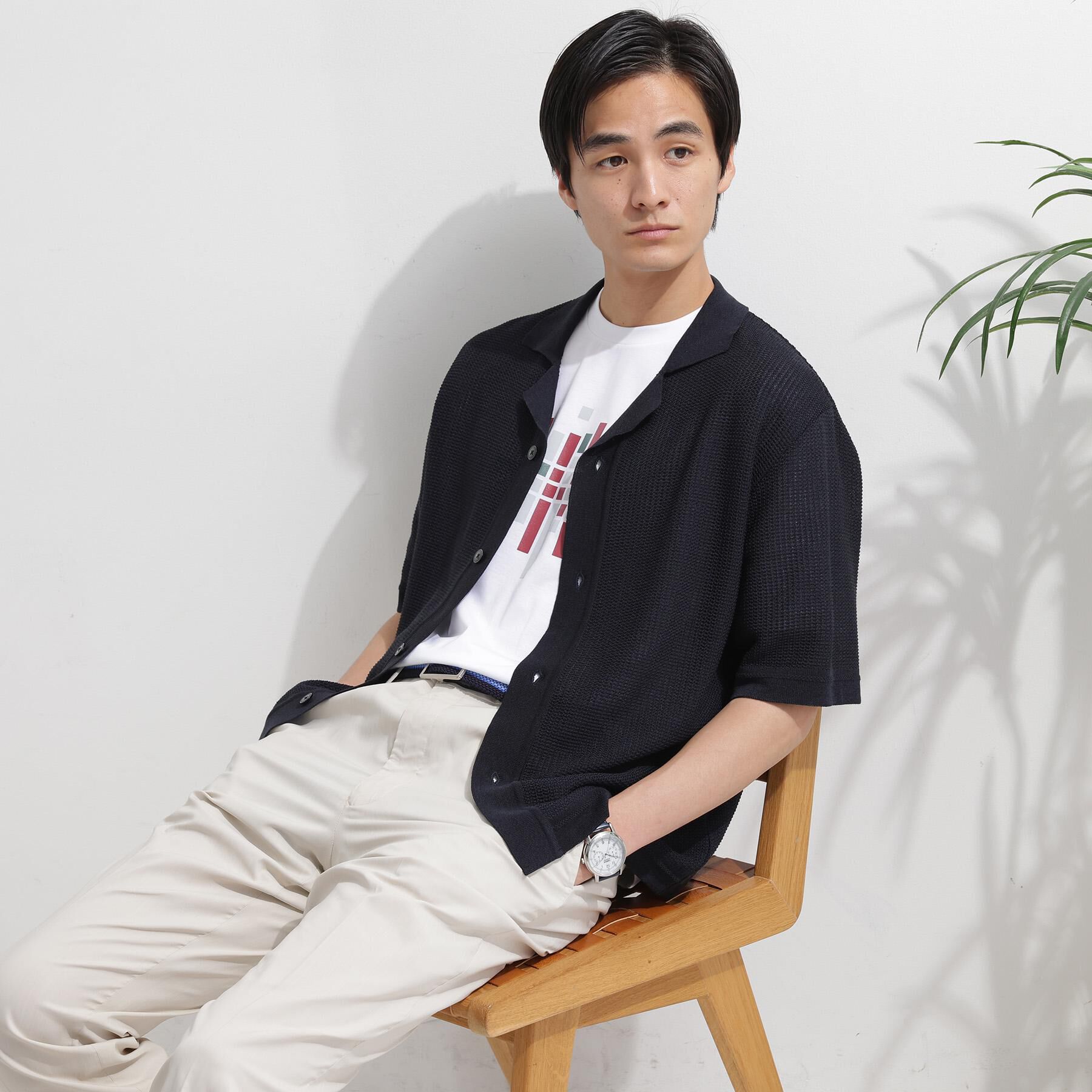 TAKEO KIKUCHI「ニットシャツ カーディガン」|カーディガン|