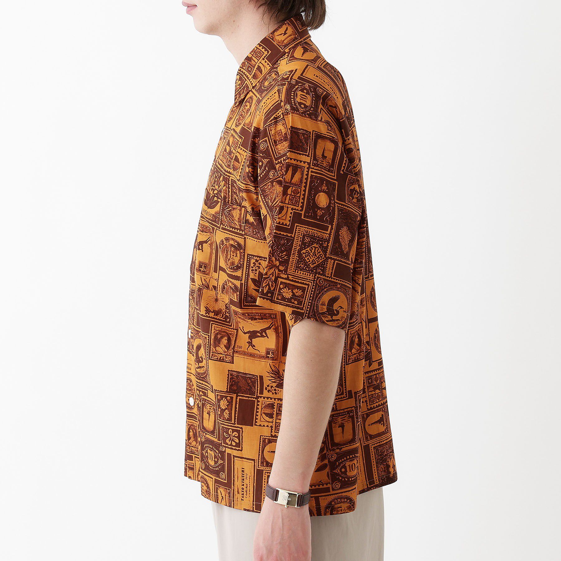 TAKEO KIKUCHI「【THE FLAGSHIP】アーカイブ切手柄半袖シャツ」|シャツ・ブラウス|