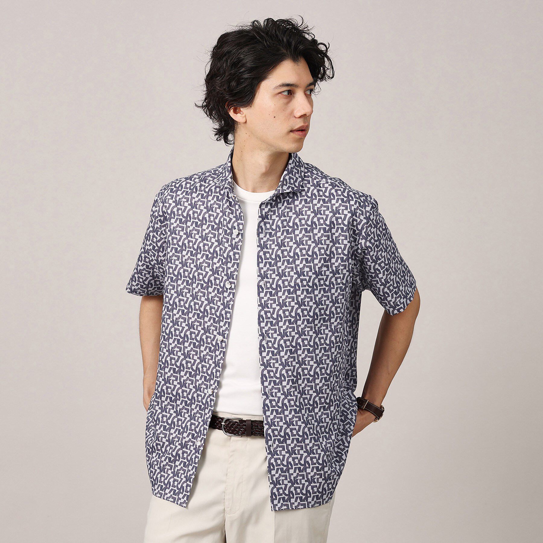 TAKEO KIKUCHI「マイクロパズル柄 半袖シャツ」|シャツ・ブラウス|