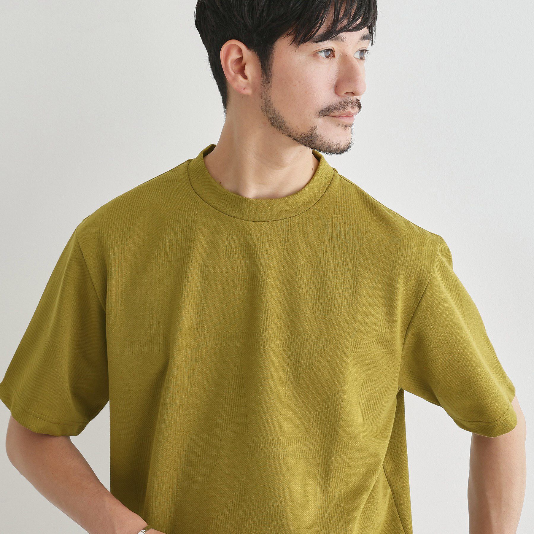 TAKEO KIKUCHI「【尾州ファブリック】 スライドパズル柄 ポンチ プルオーバー」|Tシャツ・カットソー|