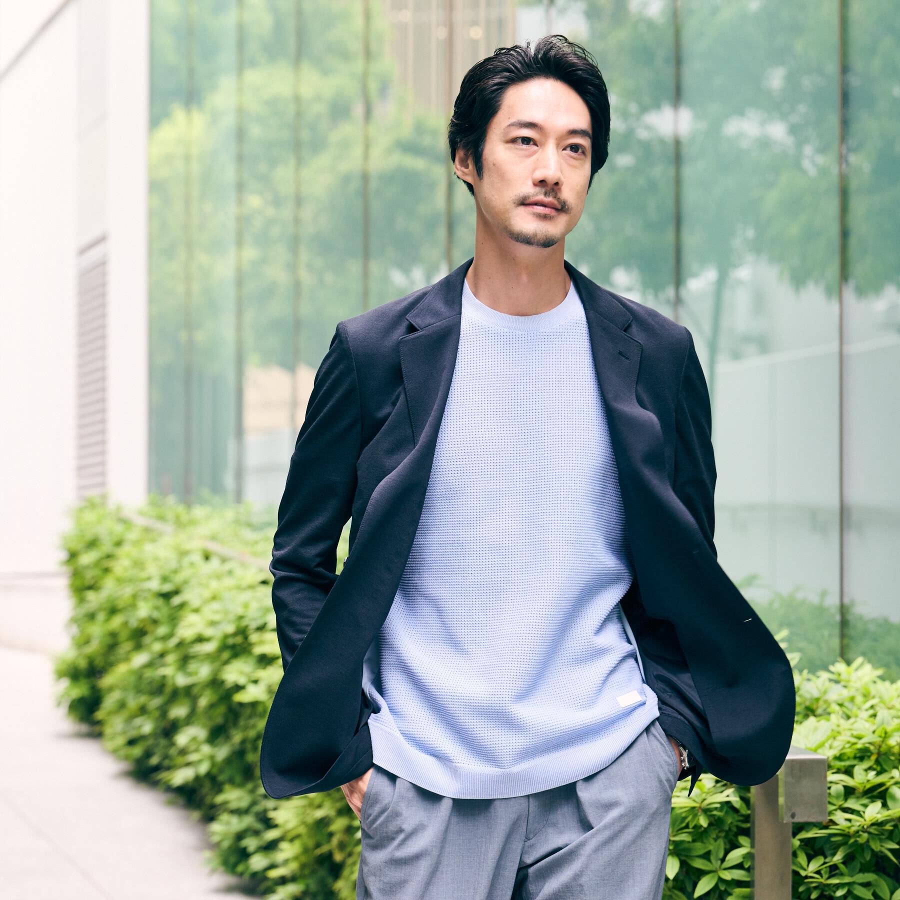 TAKEO KIKUCHI「テクスチャーニット コンビ カットソー」|Tシャツ・カットソー|