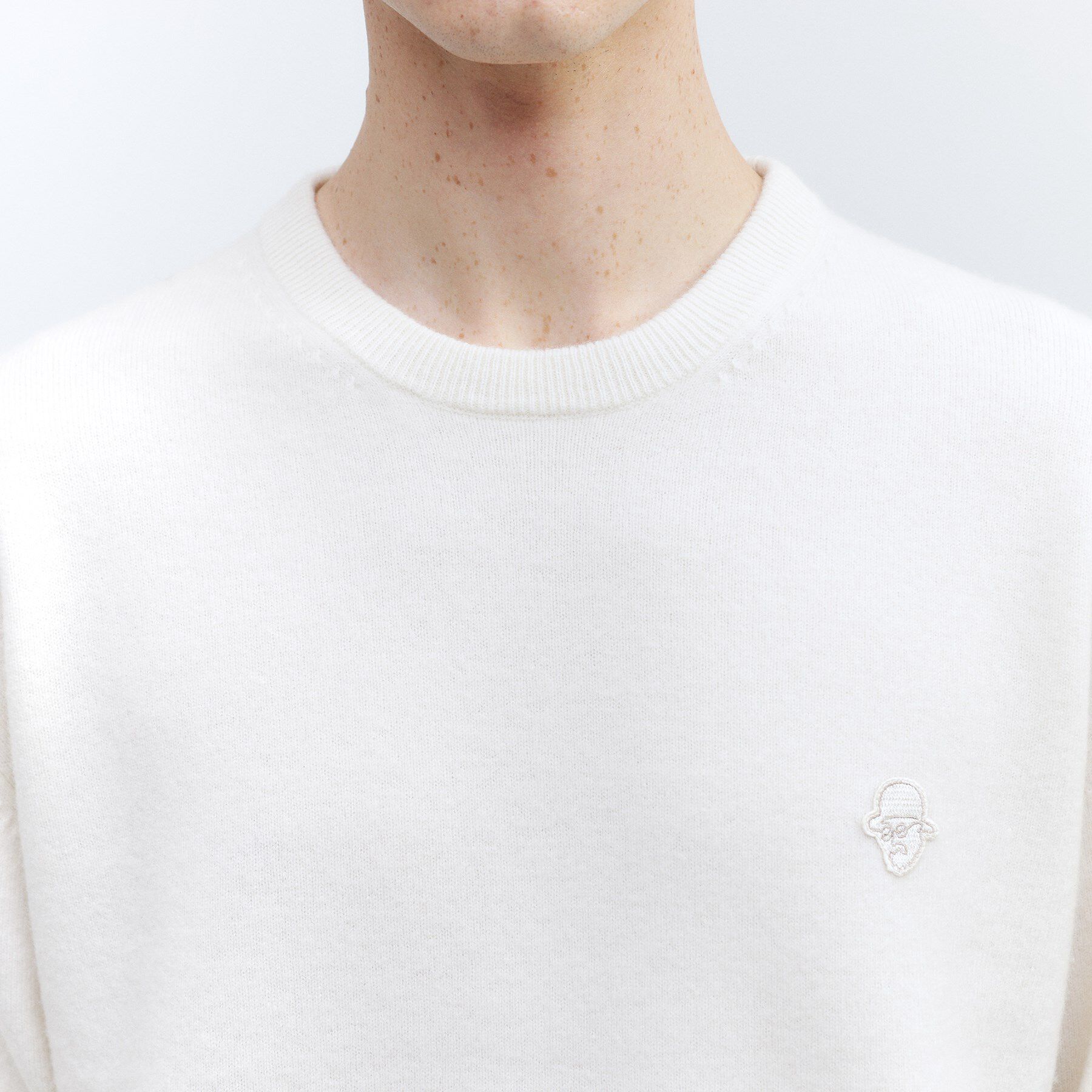 TAKEO KIKUCHI「【Air Palette Knit】ワンポイント カラーニット プルオーバー」|ニット・セーター|