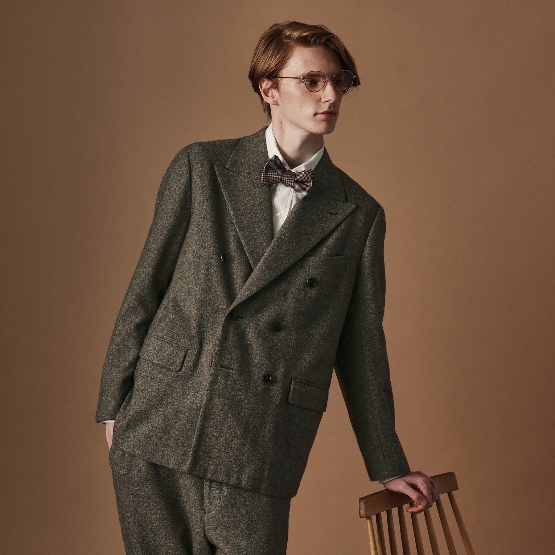 40CARATS&525「【Sサイズ～】ナチュラルツイルWジャケット」|テーラードジャケット|ブラウン(043)