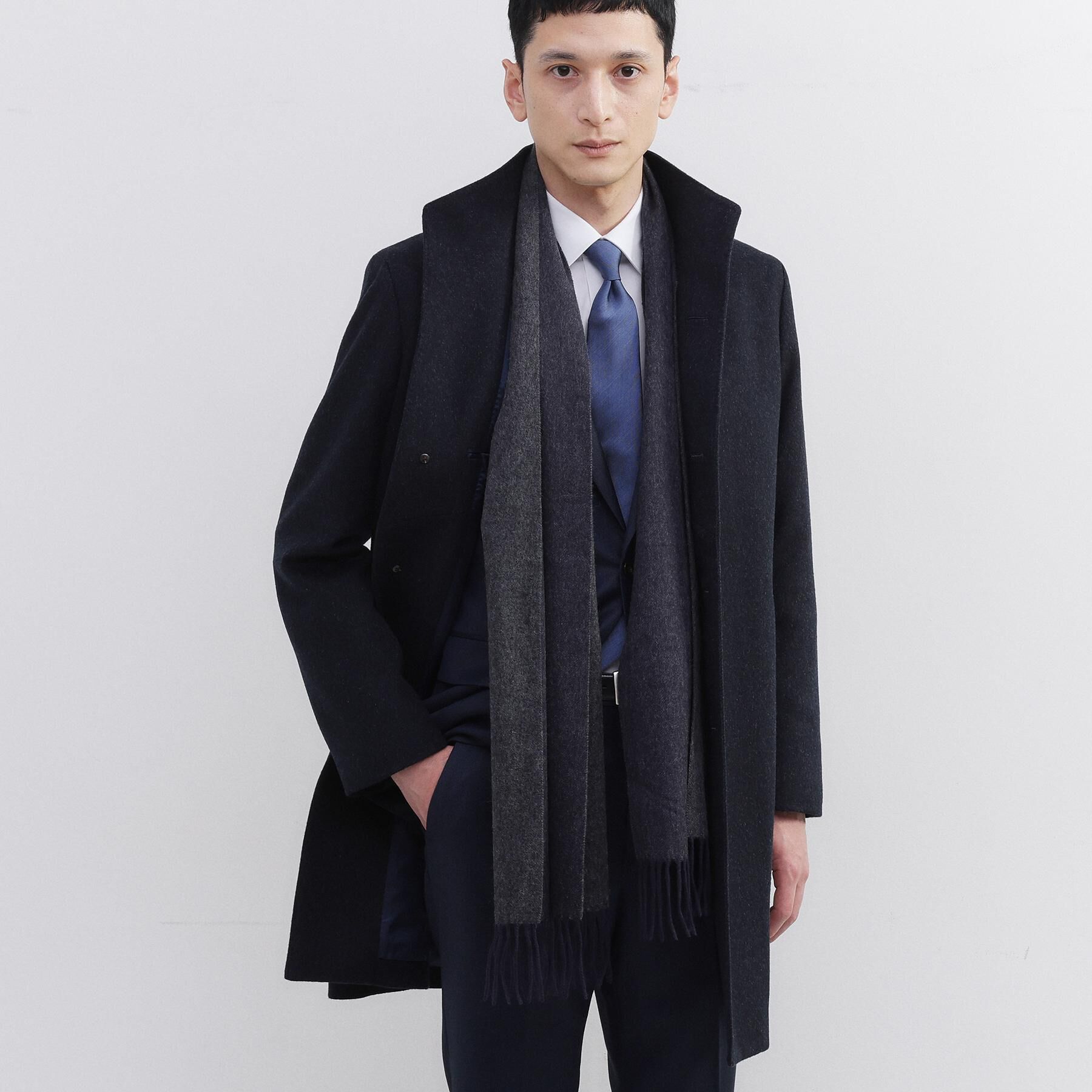 TAKEO KIKUCHI「【洗えるベビーカシミヤ】 ベビーカシミヤ無地マフラー」|ストール|