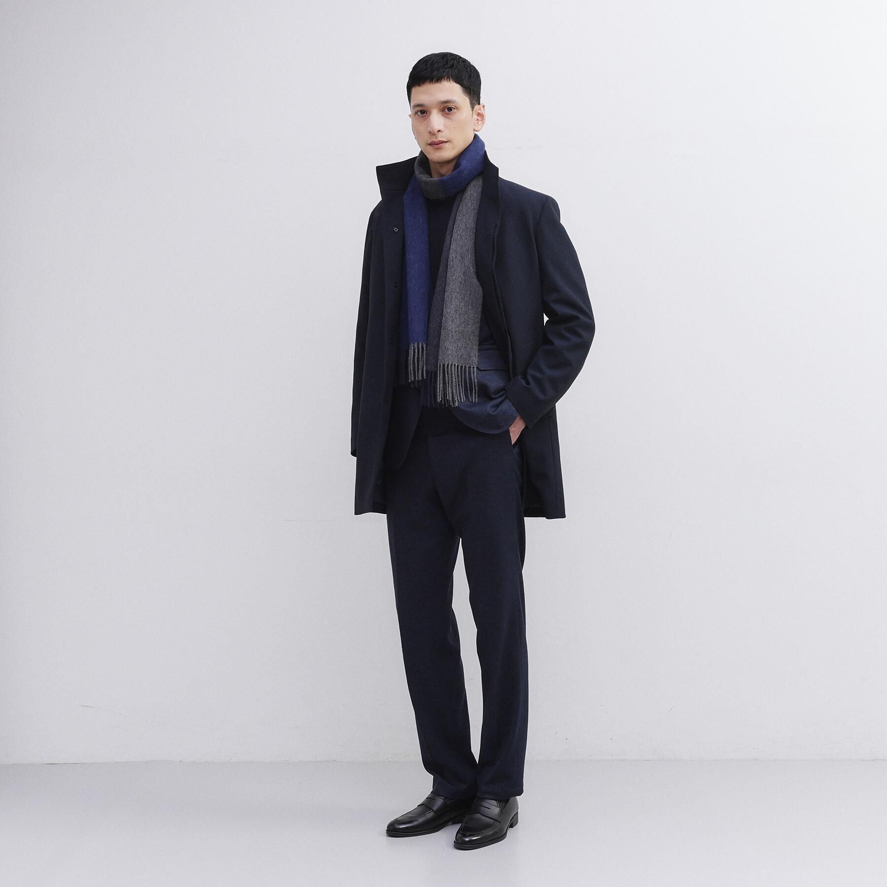 TAKEO KIKUCHI「【洗えるカシミヤ】カシミヤ 4面パネルマフラー」|ストール|