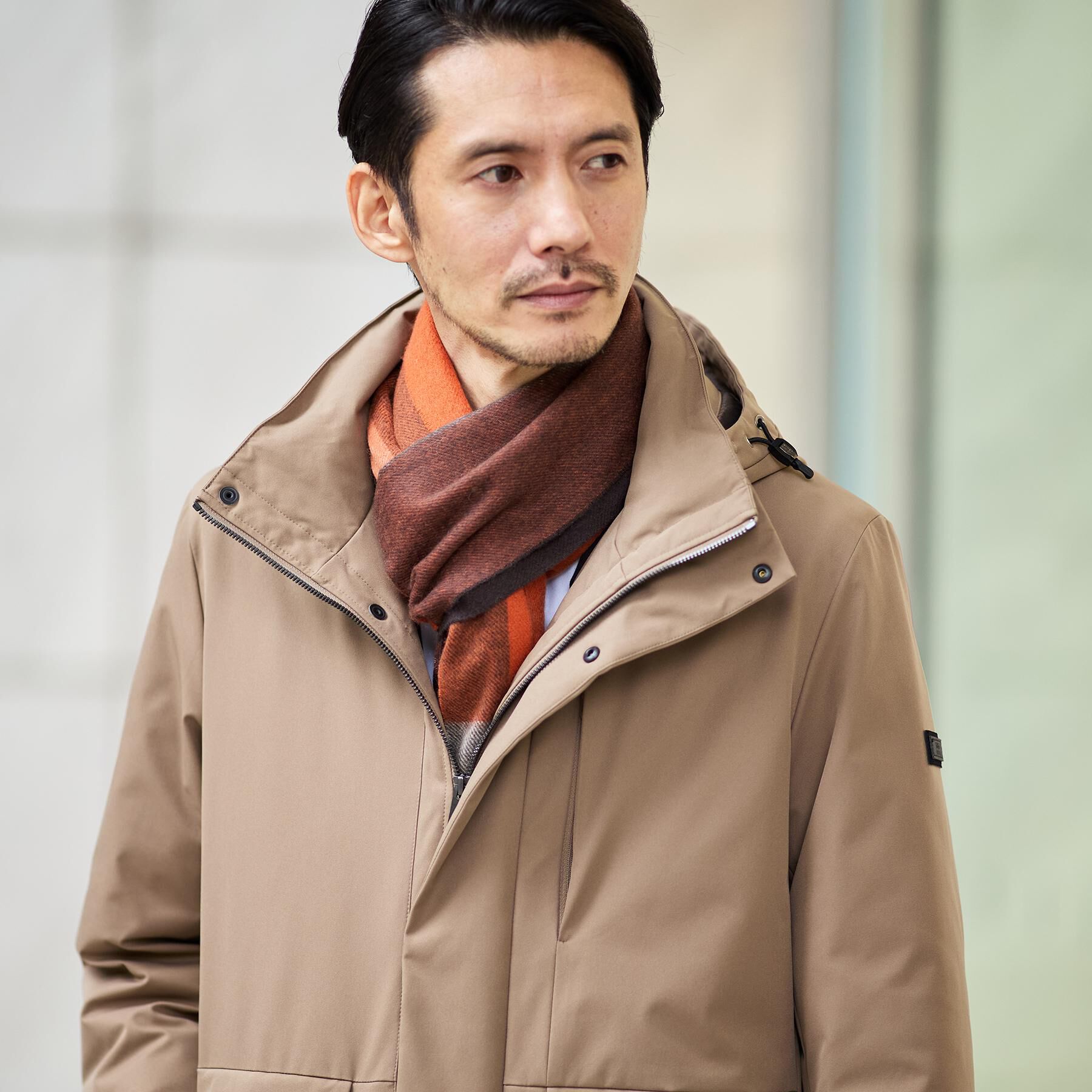 TAKEO KIKUCHI「【洗えるカシミヤ】 ピュアカシミヤ パネルチェックマフラー」|ストール|