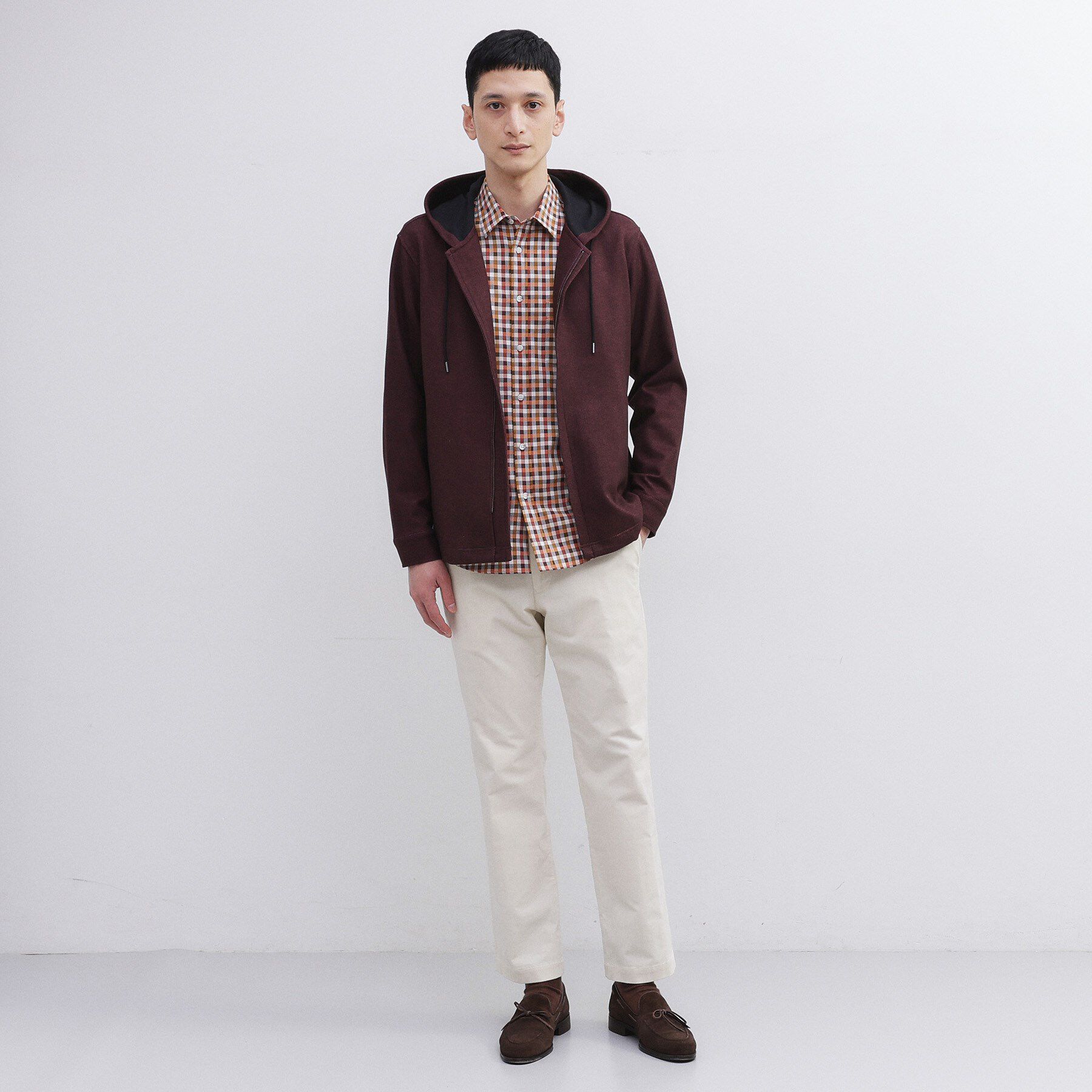 TAKEO KIKUCHI「【JUST ONE LAYER】ダウンファブリックZIPパーカー」|パーカー|