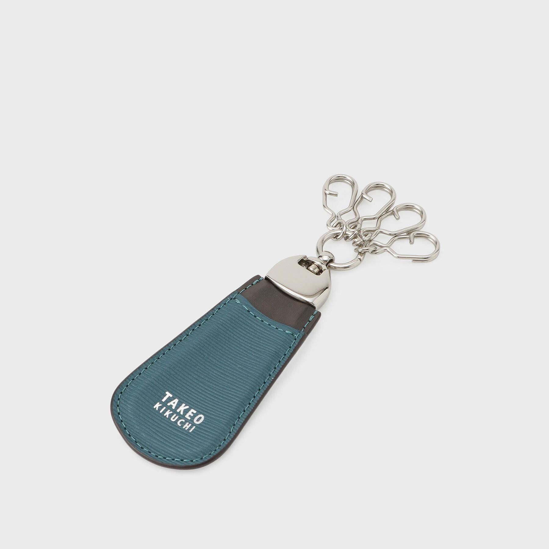 TAKEO KIKUCHI「【リップル】レザー巻きシューホーン＆4連キーホルダー」|キーケース|グリーン(022)