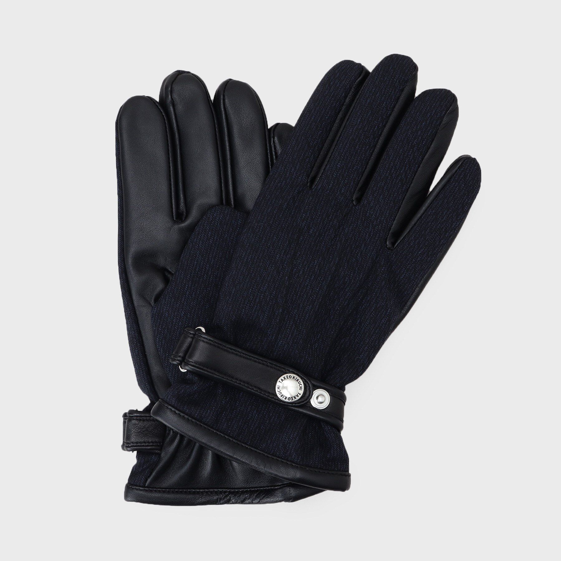 TAKEO KIKUCHI「【スマホ対応】矢絣レザーコンビグローブ」|手袋|