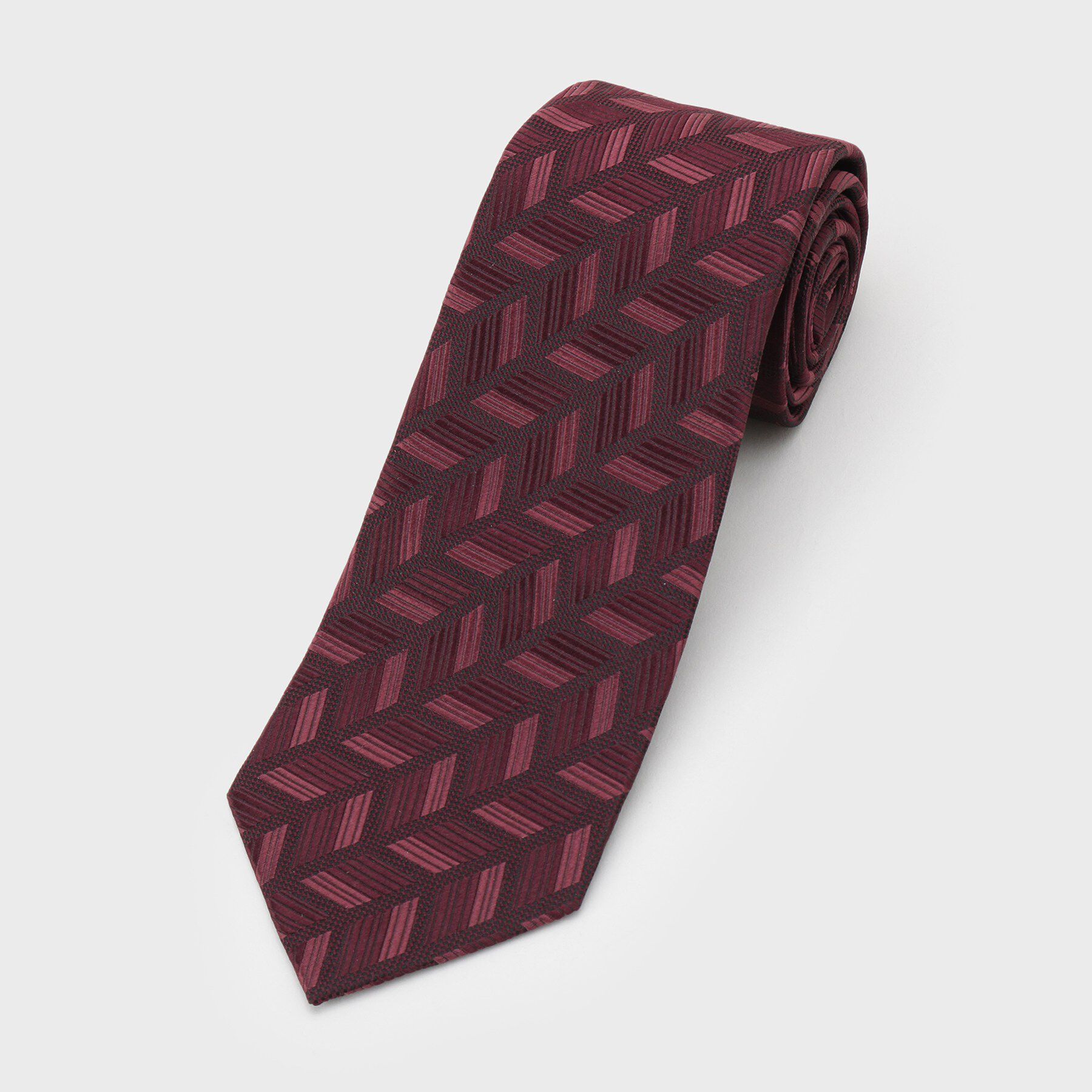 TAKEO KIKUCHI「【縁起の良いネクタイ】PNJ矢羽根ストライプネクタイ」|ネクタイ・蝶ネクタイ|ボルドー(364)