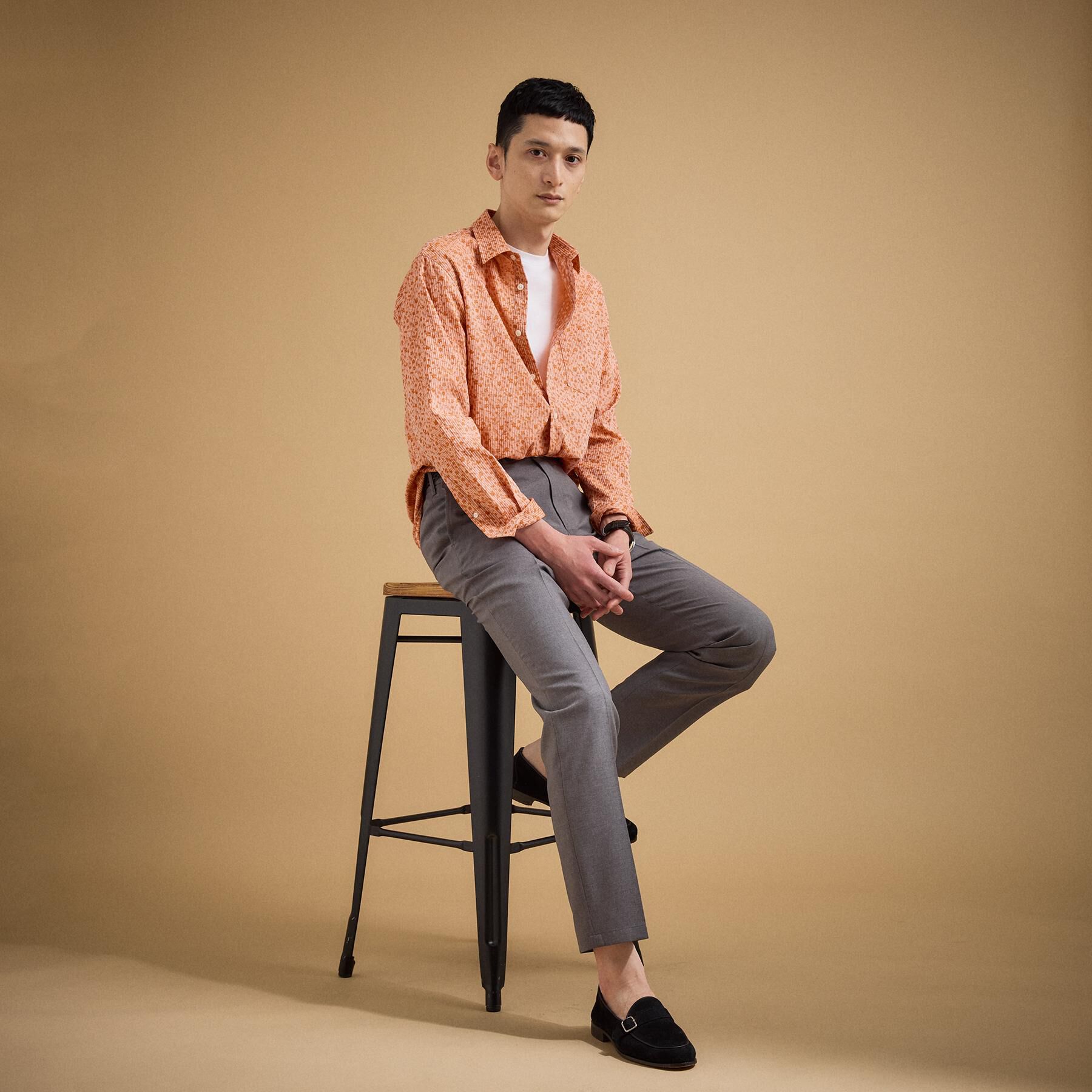 TAKEO KIKUCHI「播州 ドビーストライプ フラワーシャツ」|シャツ・ブラウス|