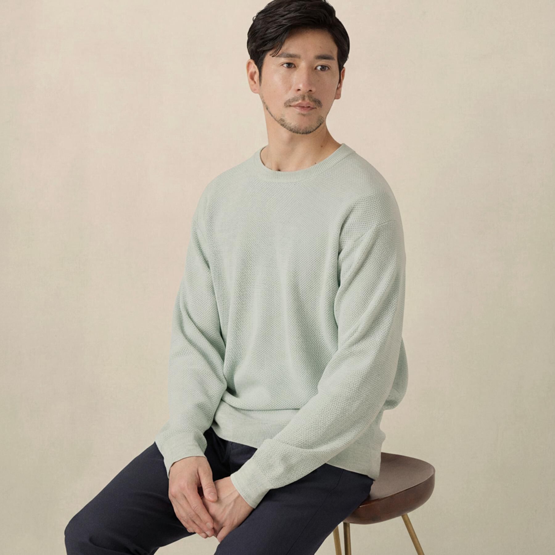 TAKEO KIKUCHI「【洗える】カラースプリングニット」|ニット・セーター|