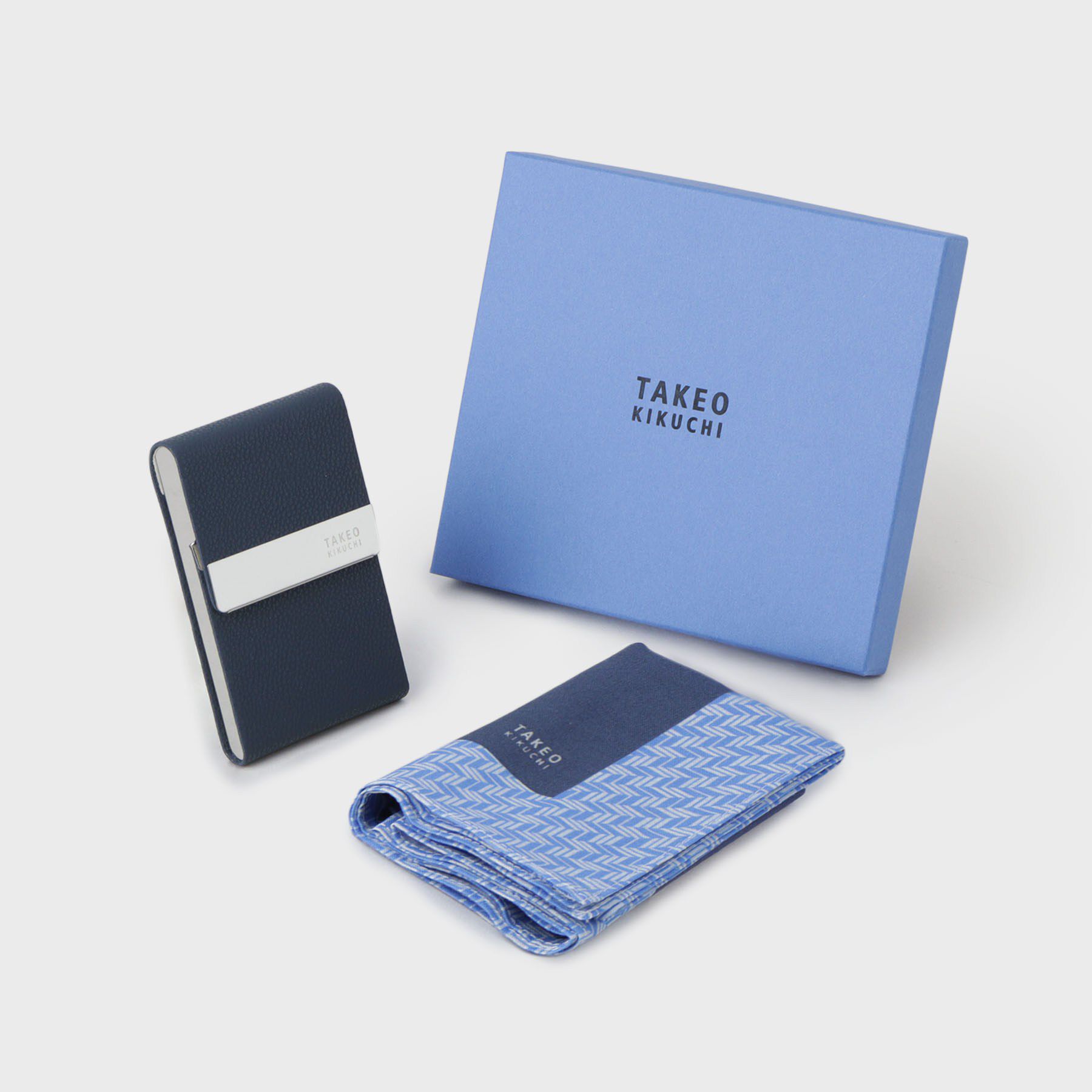 TAKEO KIKUCHI「ハンカチ名刺入れセット」|その他|ネイビー(094)