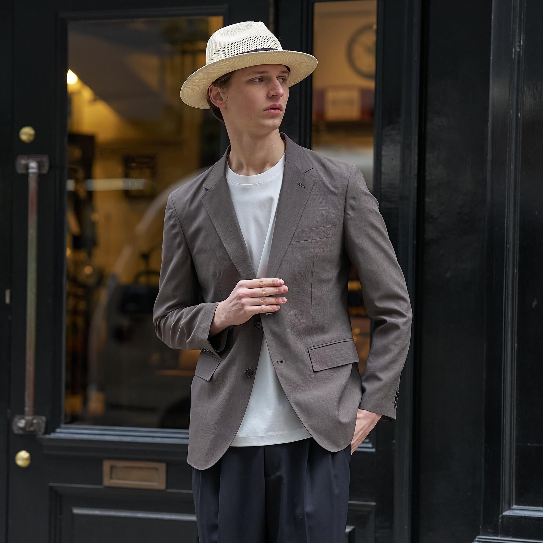 TAKEO KIKUCHI「【BOWLER HAT LABEL】TWトロピカルシャンブレー JAZZジャケット」|テーラードジャケット|