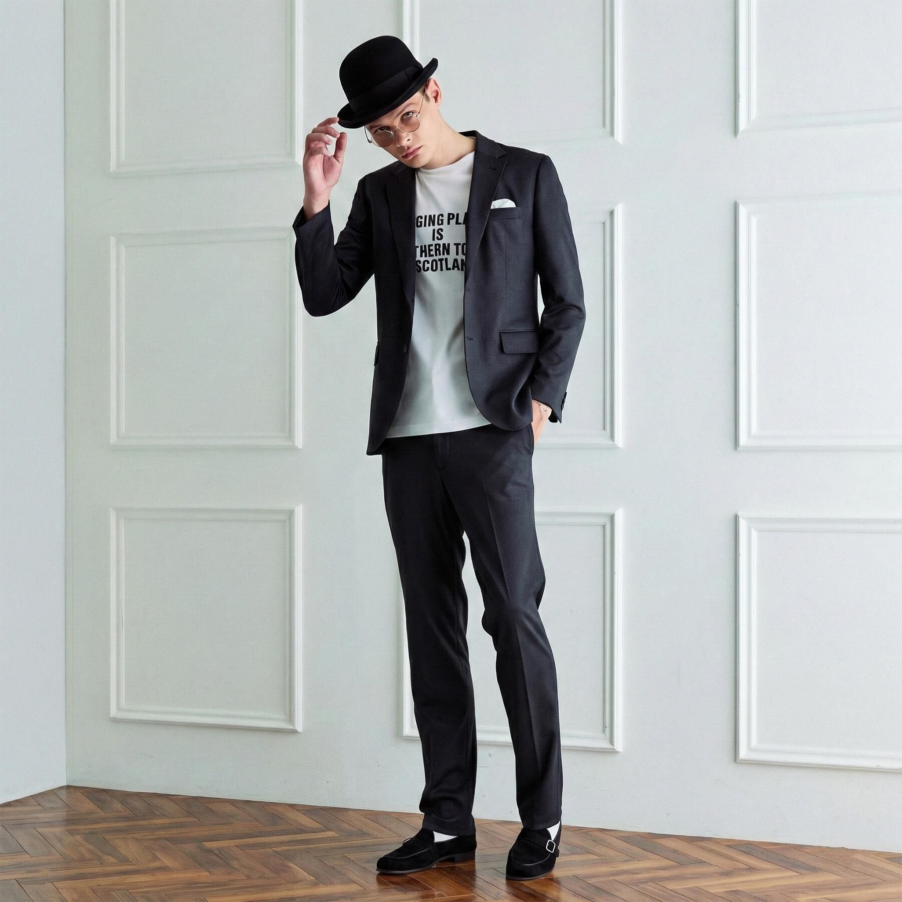 TAKEO KIKUCHI「【BOWLER HAT LABEL】ピンヘッドジャージ ジャケット」|テーラードジャケット|